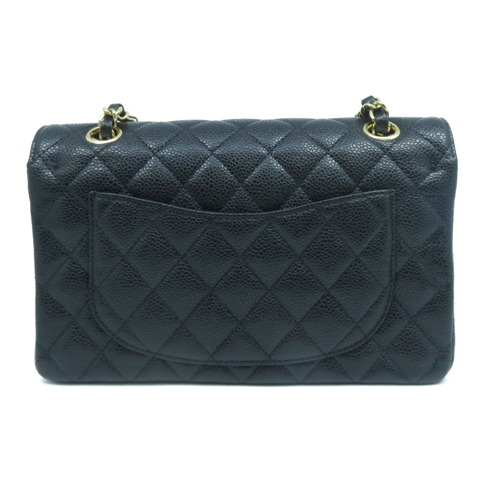 CHANEL 【激減優惠】菱格Caviar皮革Chain Shoulder Bag金扣鏈帶肩背袋黑色