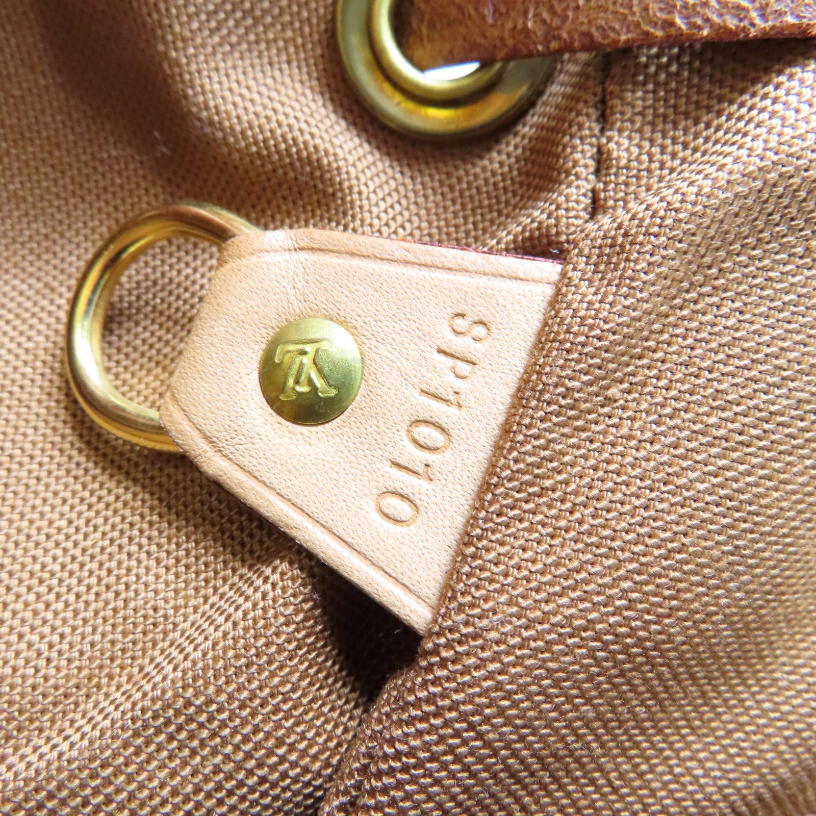 LOUIS VUITTON Monogram Montsouris MM金扣背包啡色