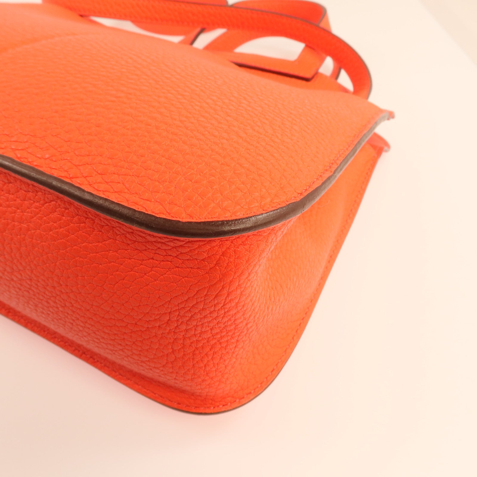 HERMES Clemence皮革Halzan 25銀扣兩用手挽肩背包