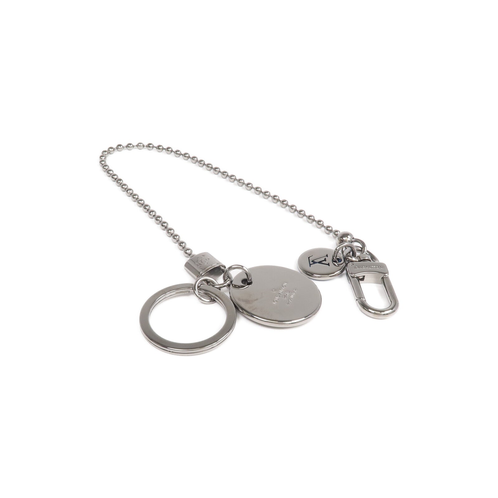 LOUIS VUITTON 金屬/Monogram Eclipse Portecle Chaine Monogram ID錢包鏈