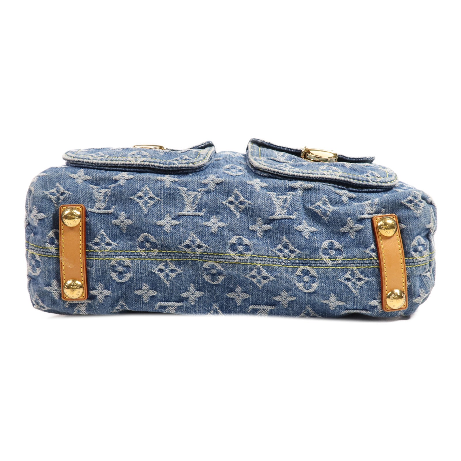 LOUIS VUITTON Monogram Denim Baggy GM金扣肩背袋
