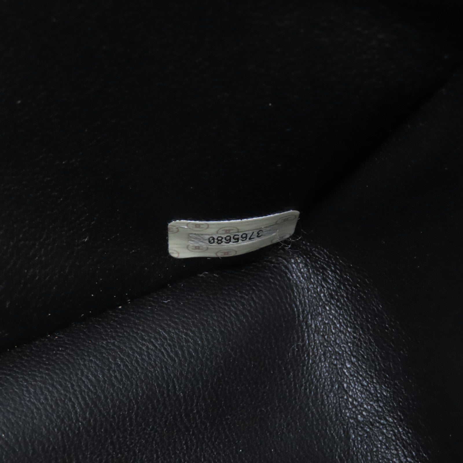 CHANEL 菱格牛皮皮革Chain Shoulder Bag金扣鏈帶肩背袋黑色
