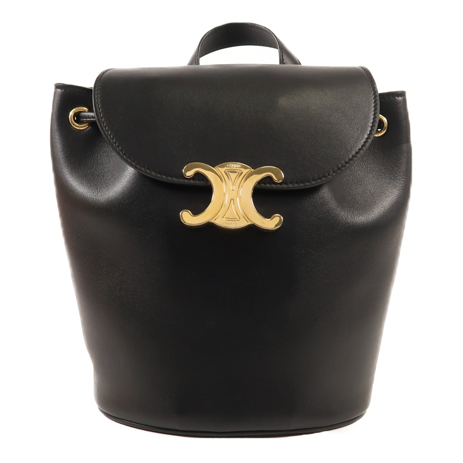 CELINE 牛皮皮革Bonnie金扣背包