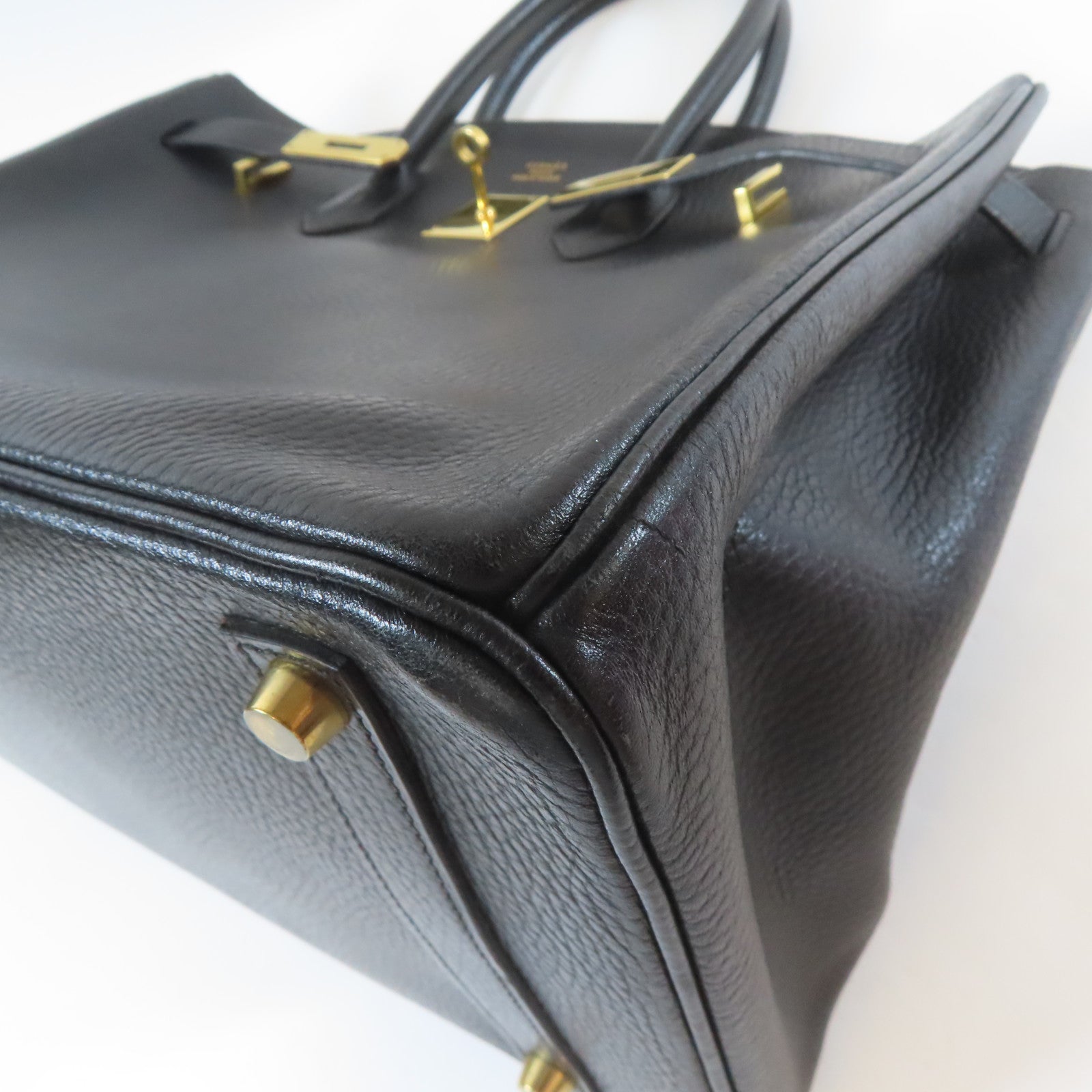 HERMES Togo皮革Birkin 35金扣手挽袋黑色