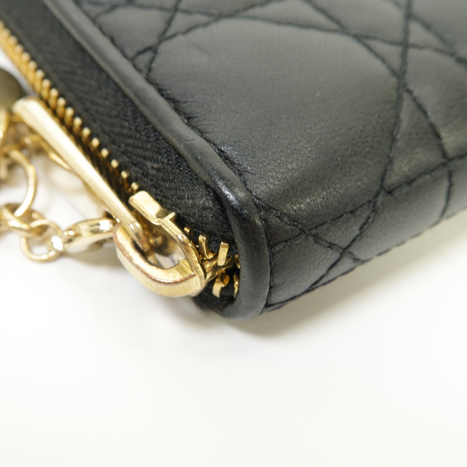 Dior 【激減優惠】羊皮皮革Long Wallet金扣長錢包黑色