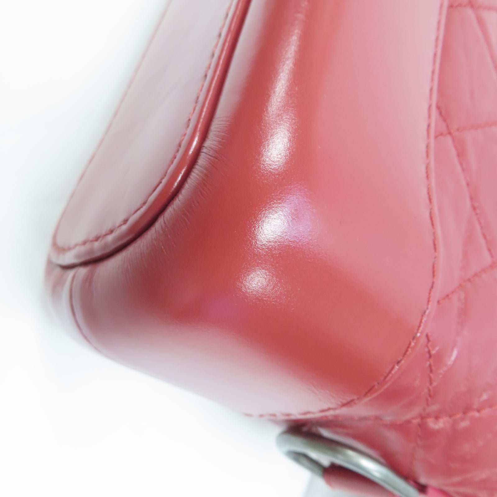 CHANEL (PRICE DOWN) CC Gabrielle Small Chain Shoulder Bag Calfskin Leather A91810 Red