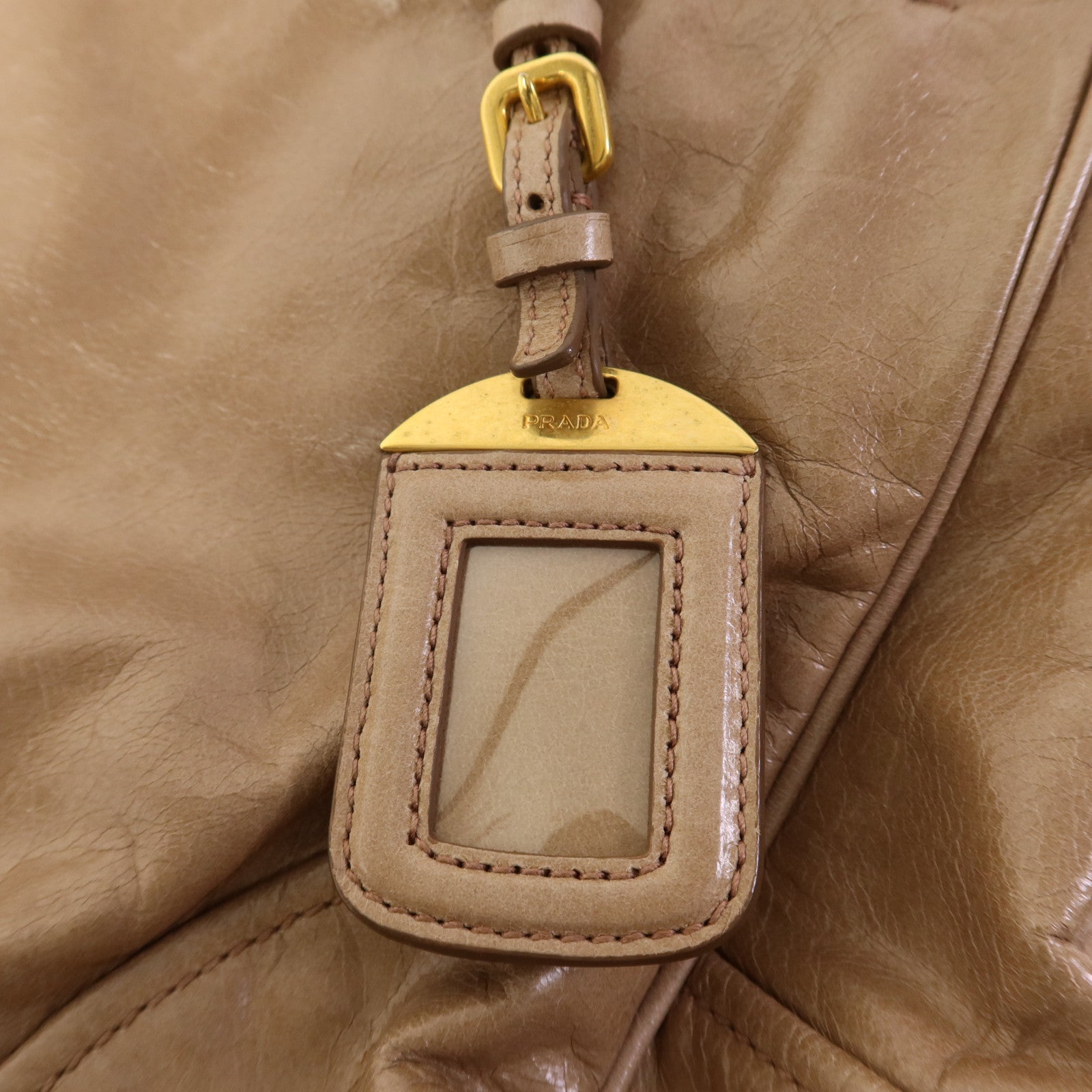 PRADA 牛皮皮革2 Way Shoulder金扣手挽肩背兩用袋