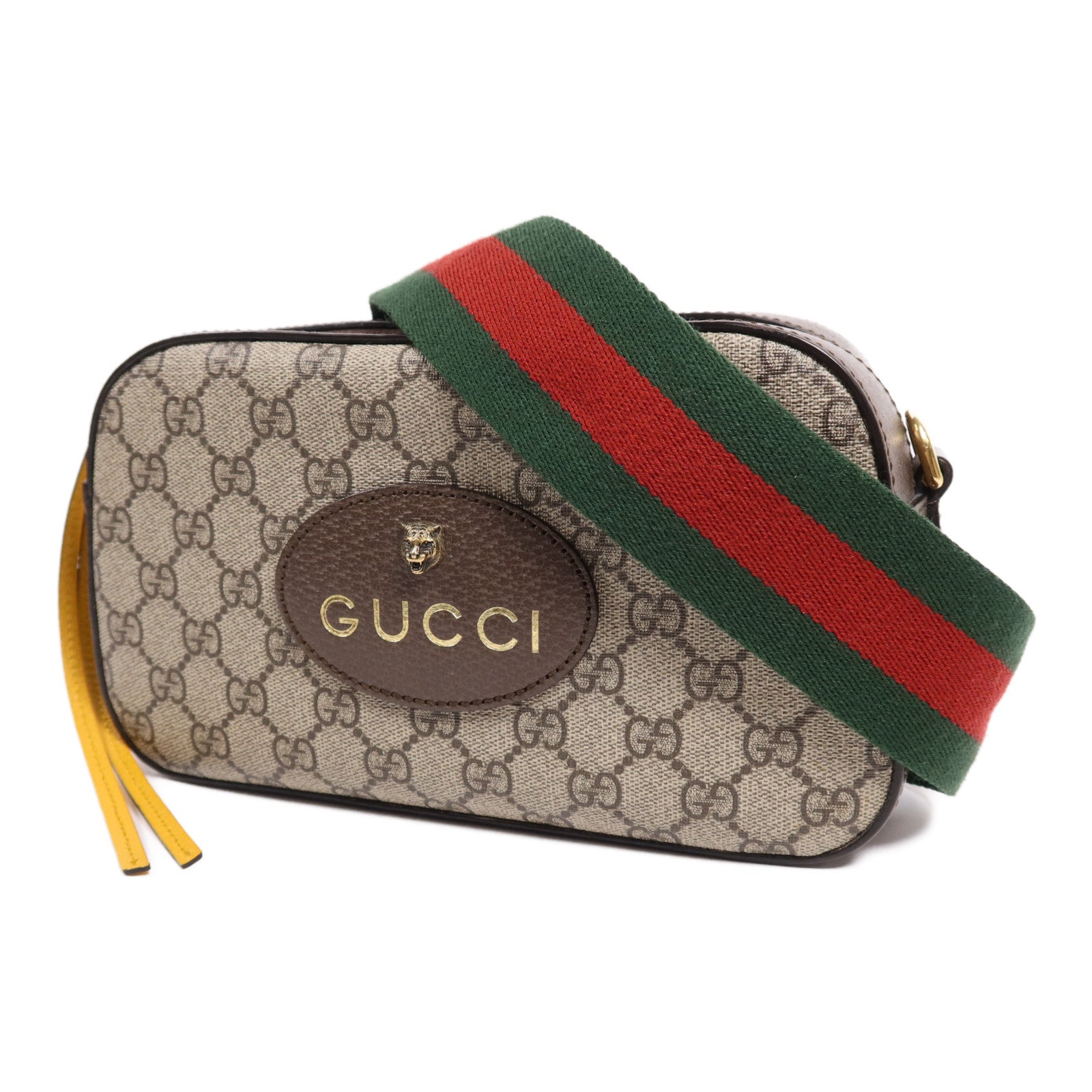 GUCCI 塗層帆布Supreme Messenger金扣肩背袋