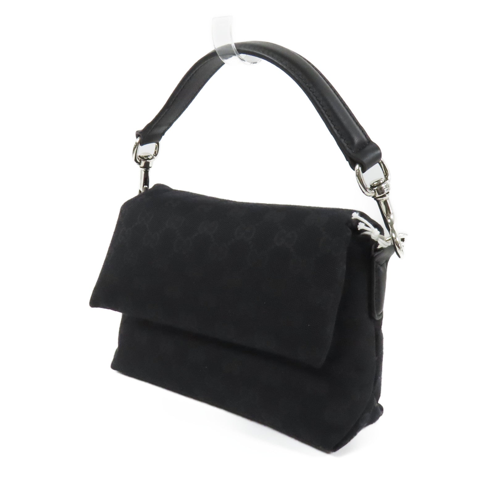 GUCCI 帆布Small Crossbody Bag銀扣肩背袋