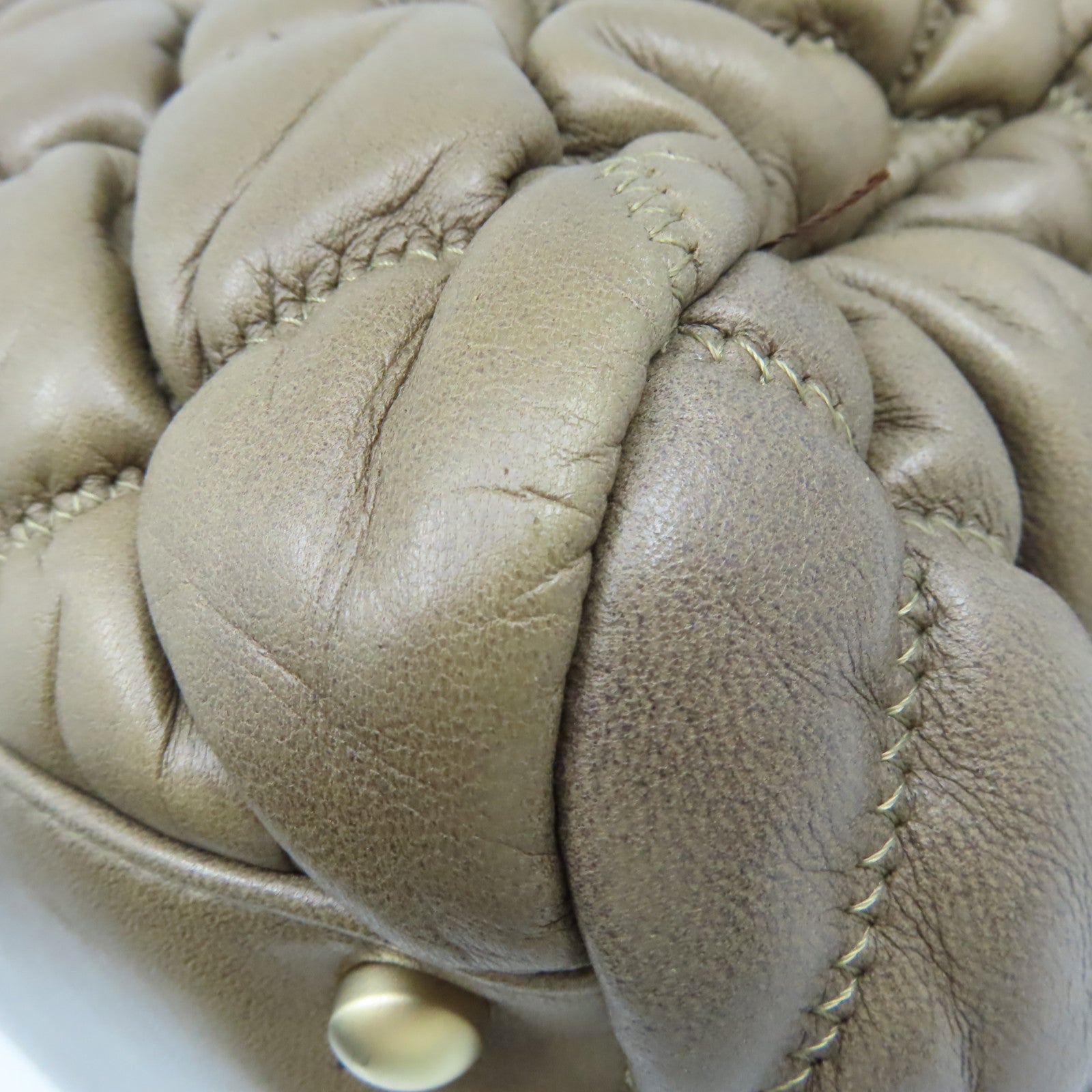 CHANEL 【激減優惠】菱格牛皮皮革Chain Shoulder Bag金扣鏈帶肩背袋啡色