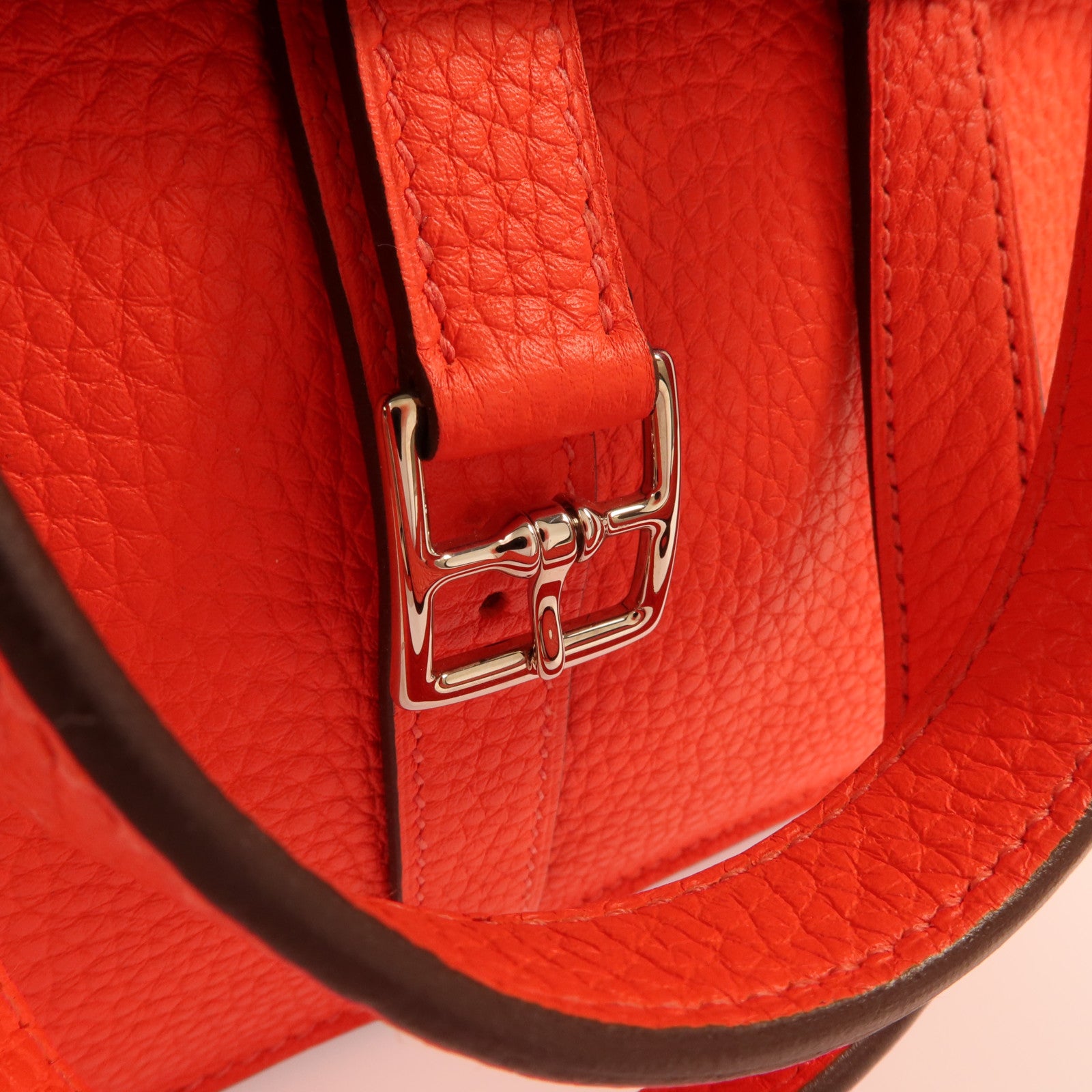HERMES Clemence皮革Halzan 25銀扣兩用手挽肩背包