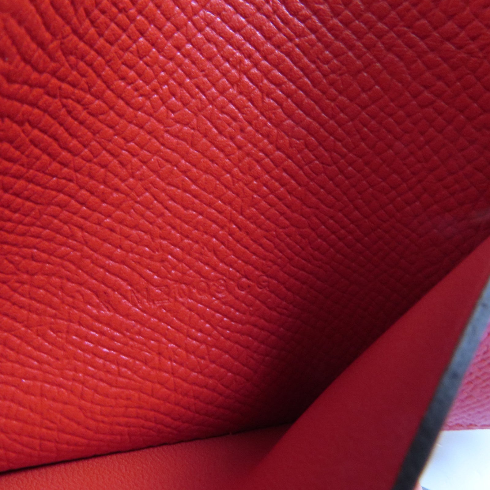 HERMES Epsom皮革Bearn Card Case金扣卡片套Rouge Tomate