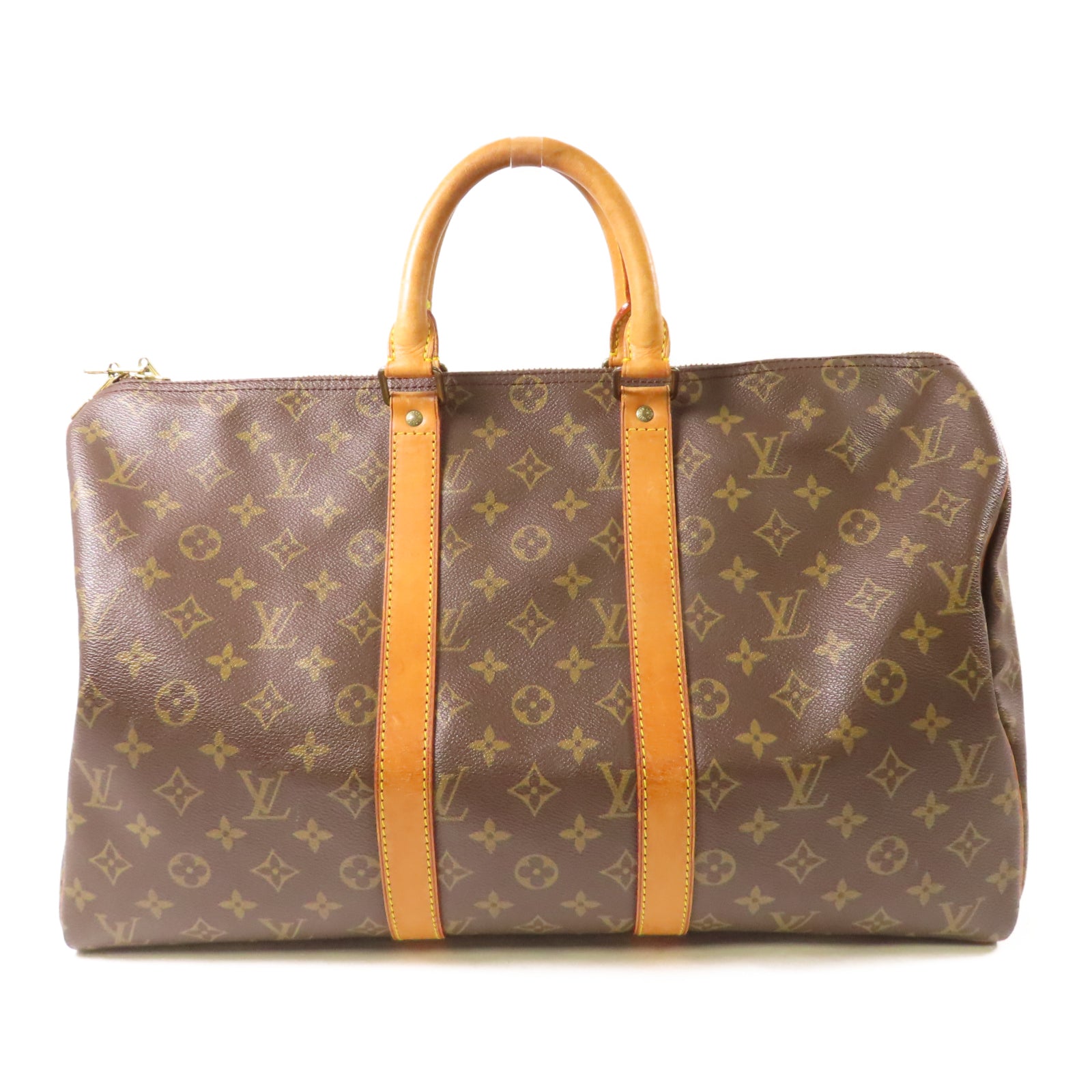 LOUIS VUITTON Monogram Keepall 45 Boston Bag金扣手挽袋啡色