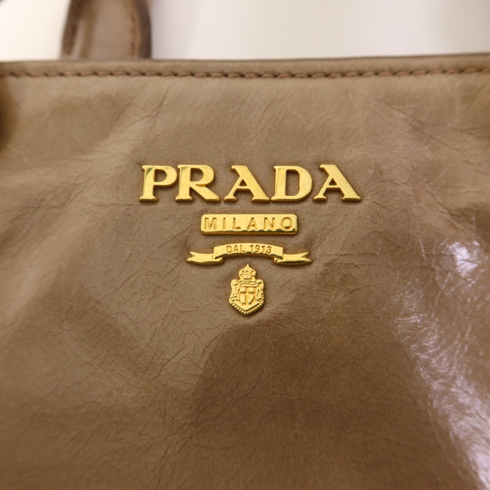 PRADA 牛皮皮革2 Way Shoulder金扣手挽肩背兩用袋