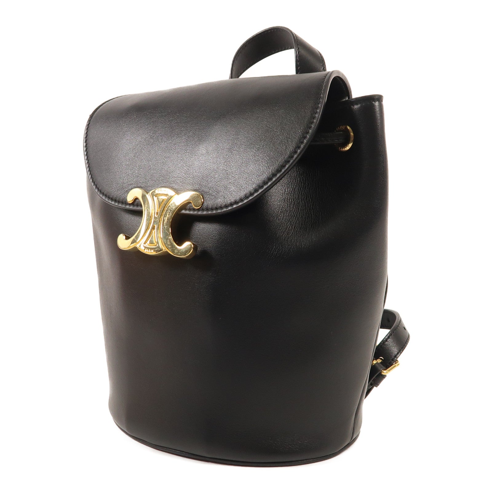 CELINE 牛皮皮革Bonnie金扣背包