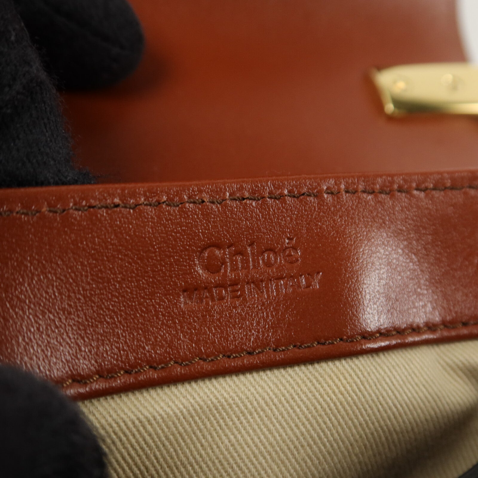 Chloe 牛皮皮革Mini C手挽肩背兩用袋