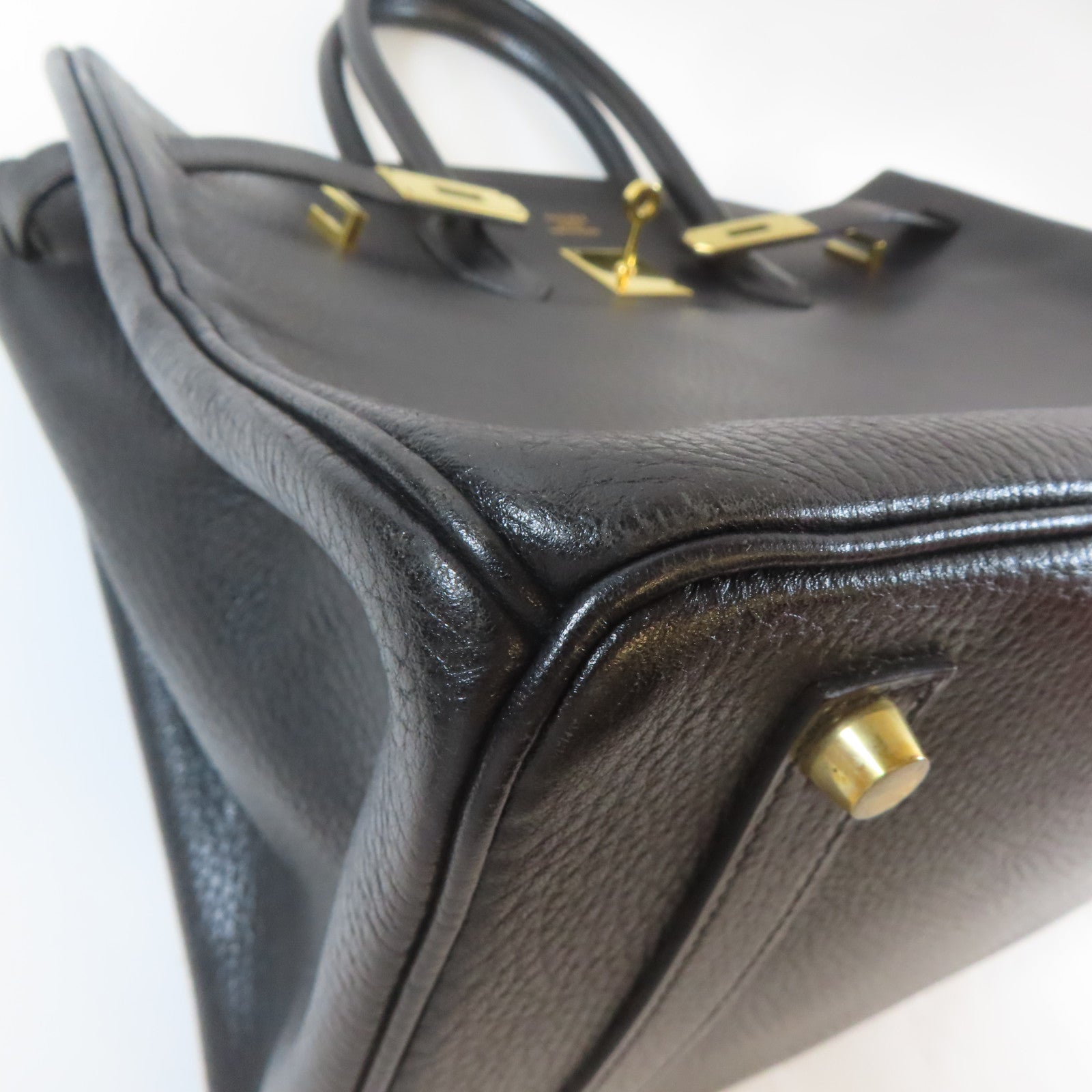 HERMES Togo皮革Birkin 35金扣手挽袋黑色