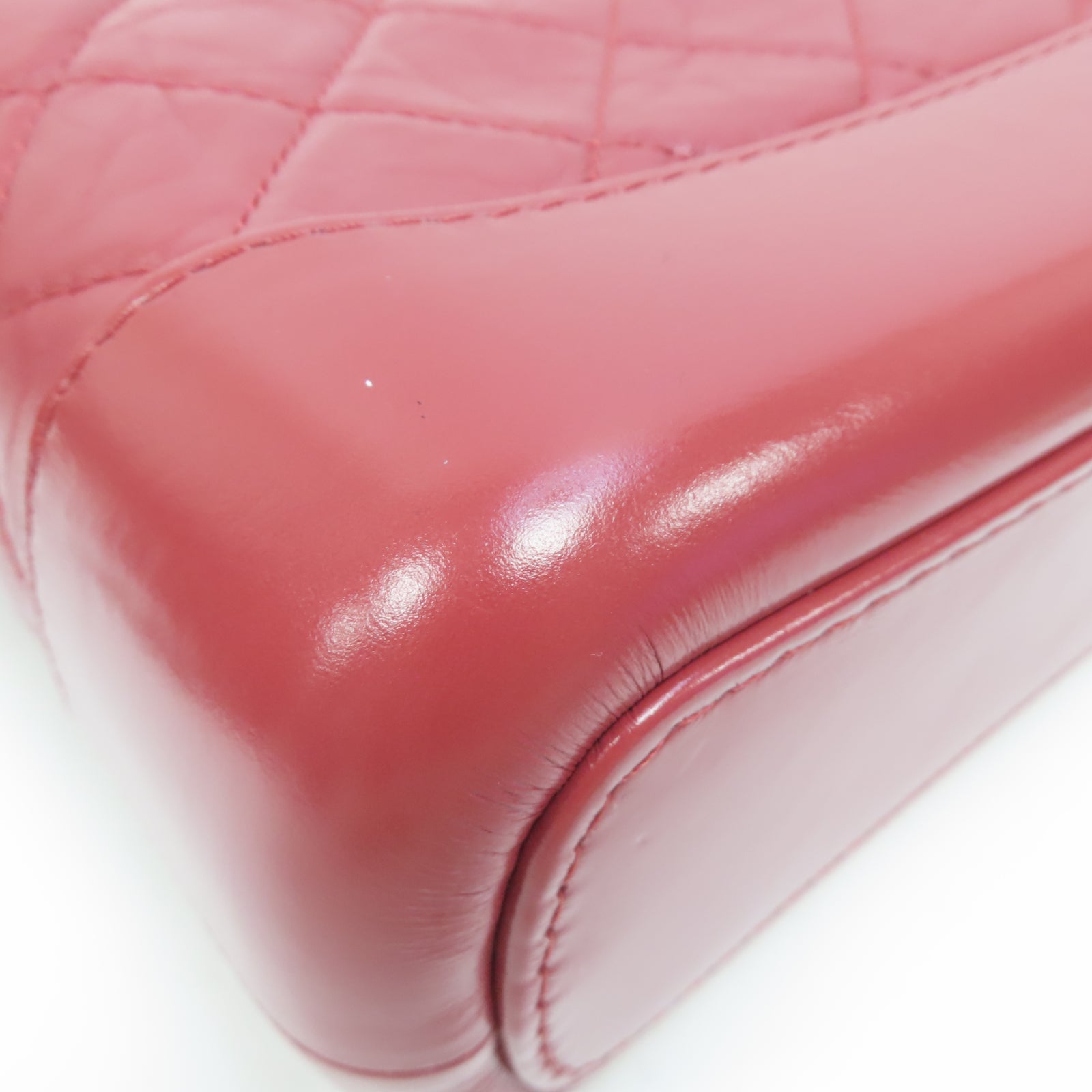 CHANEL (PRICE DOWN) CC Gabrielle Small Chain Shoulder Bag Calfskin Leather A91810 Red