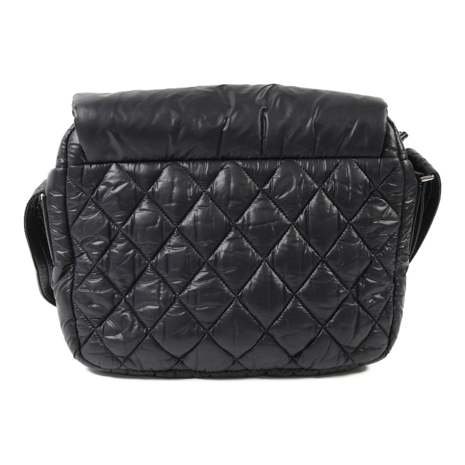 CHANEL 尼龍Coco Cocoon Messenger銀扣肩背袋
