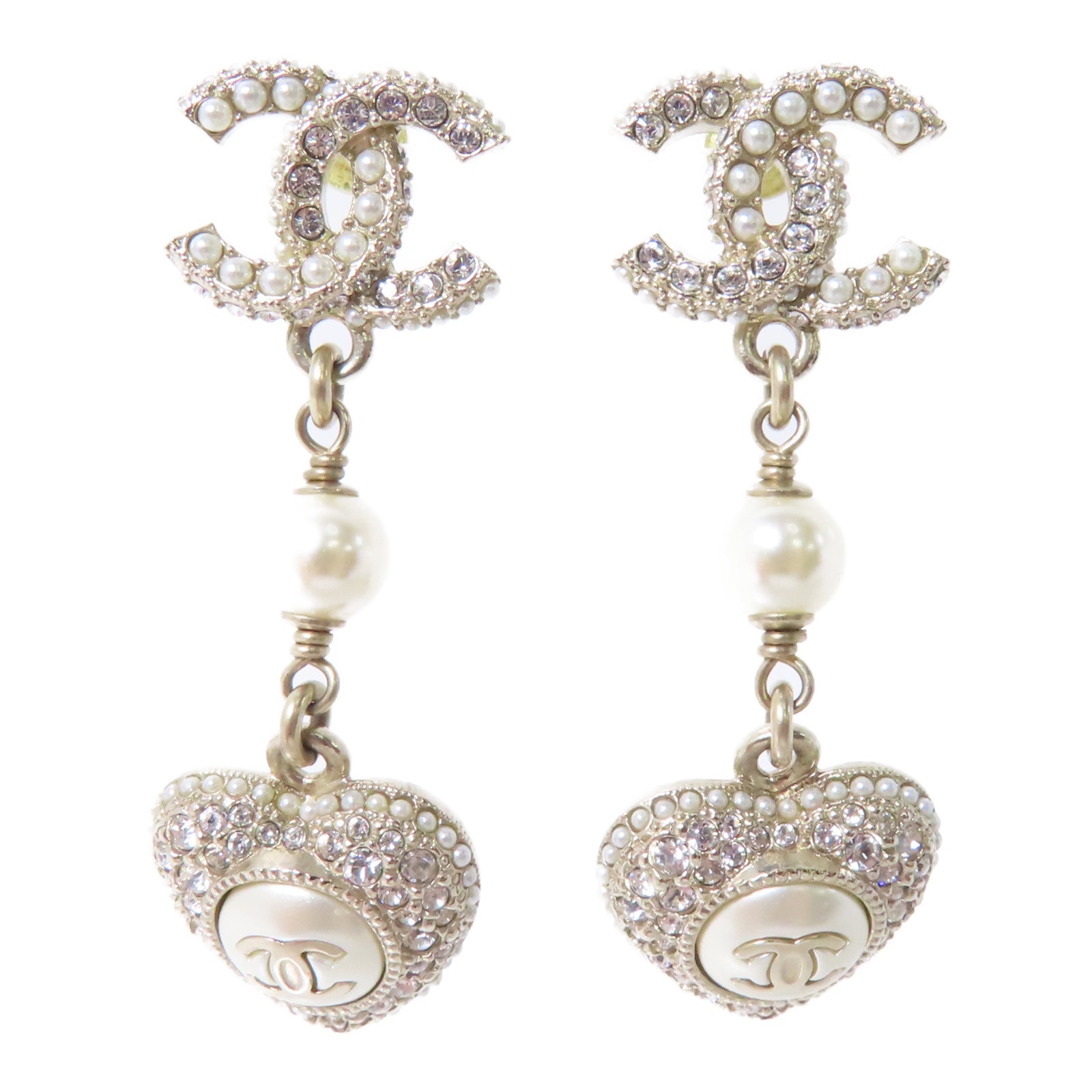 CHANEL PVC/金屬Earrings耳環金色/透明