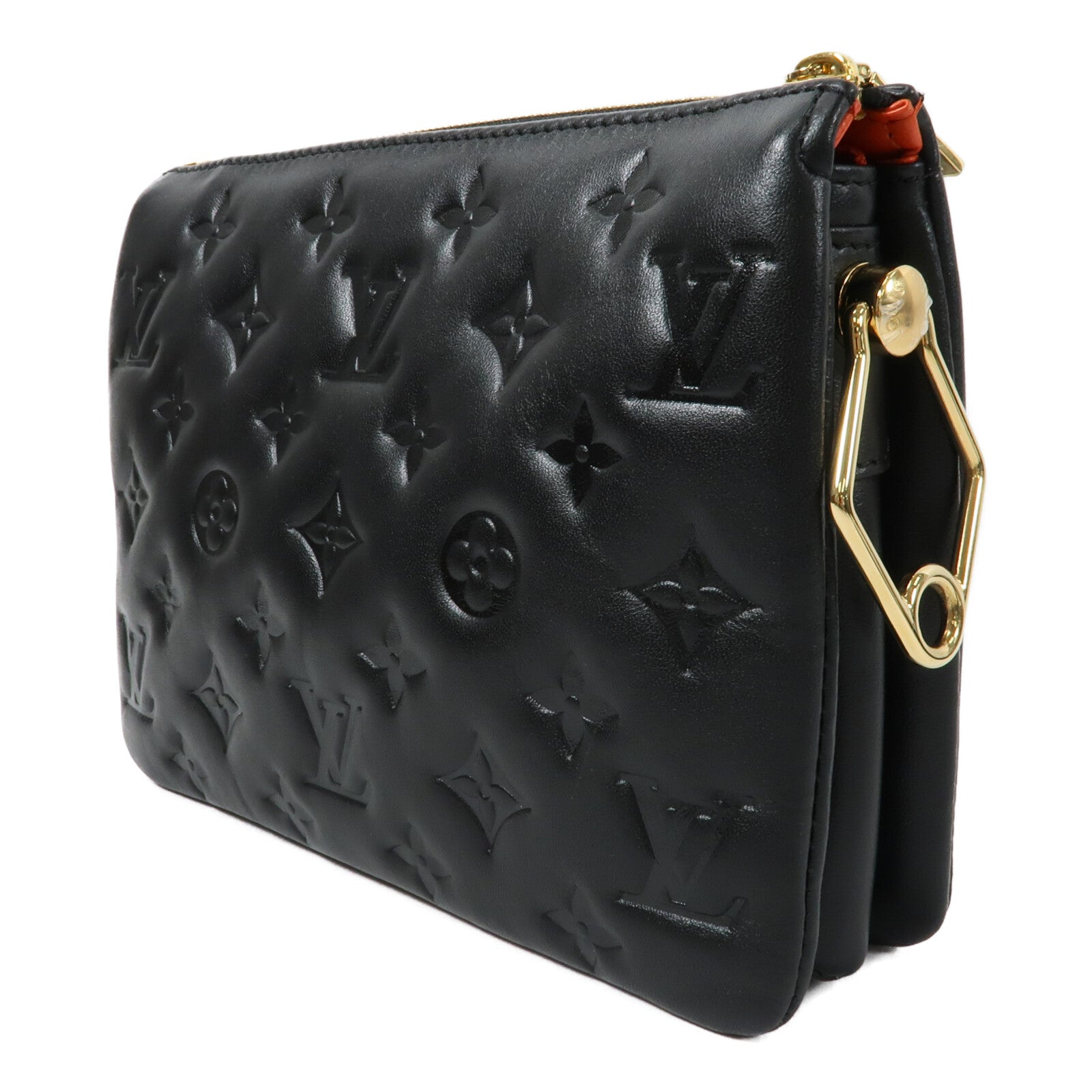 LOUIS VUITTON Monogram Embossed Coussin BB鏈帶手挽肩背兩用袋