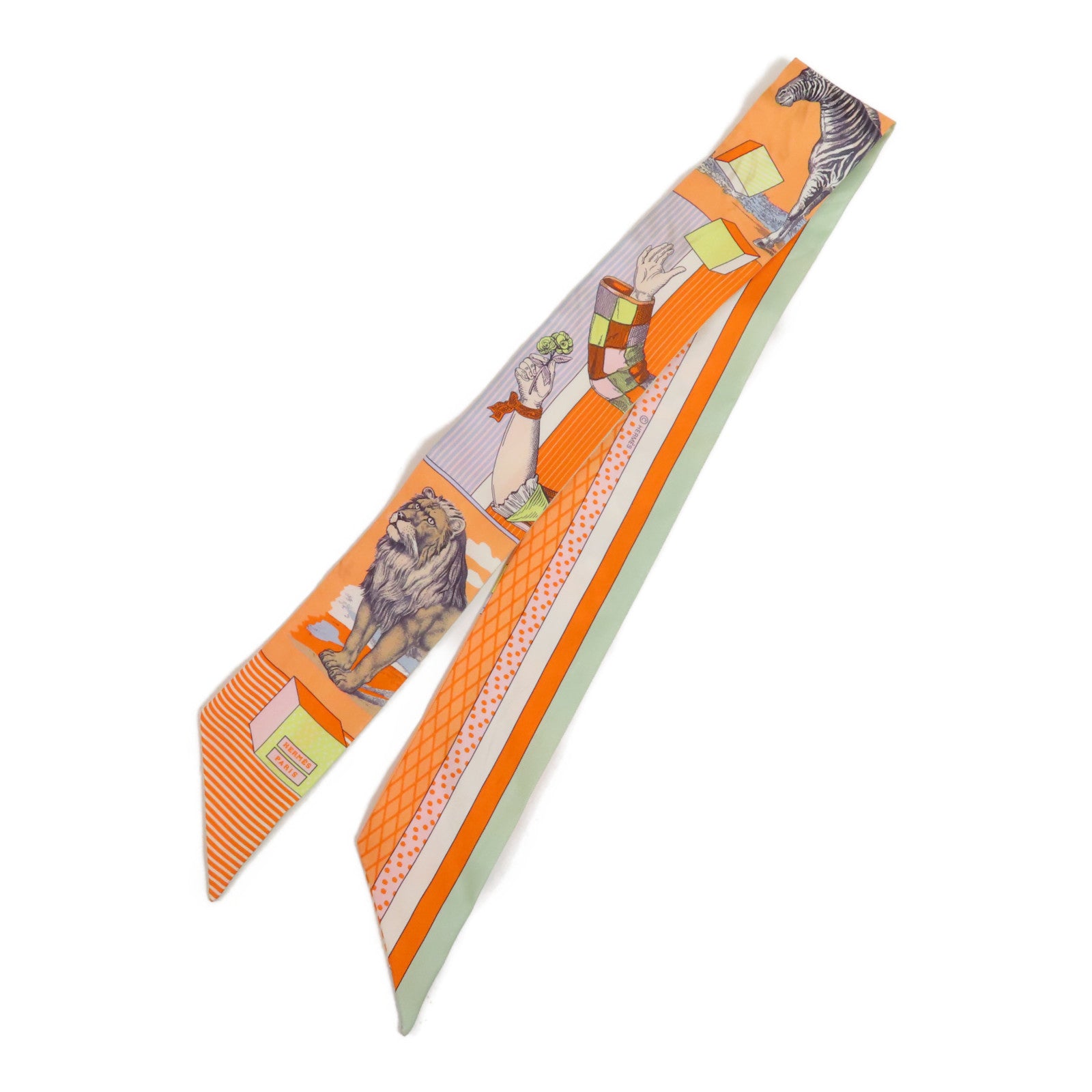 HERMES 絲質Twilly絲巾