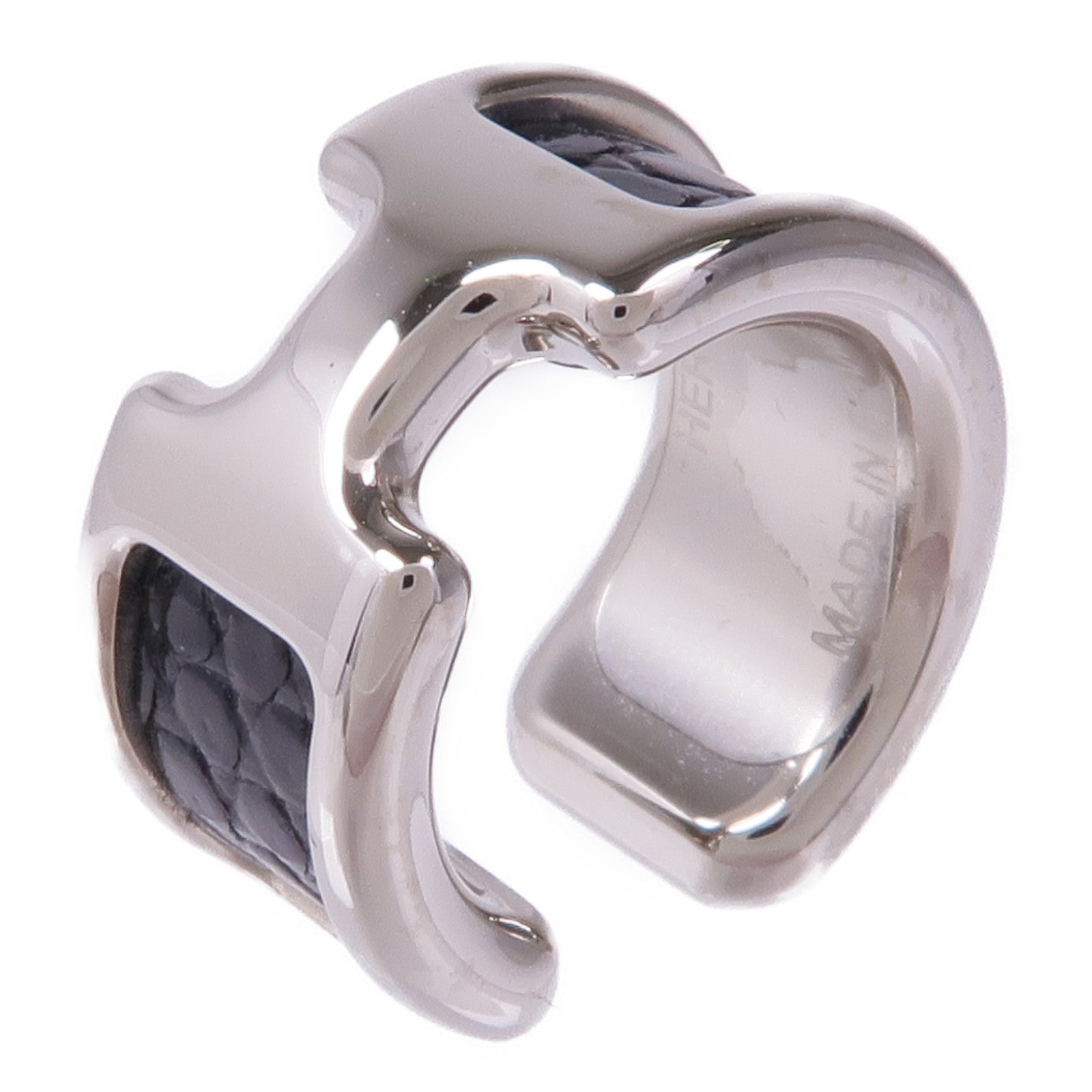 HERMES 鍍鈀Olympe Ear Cuff耳環Noir