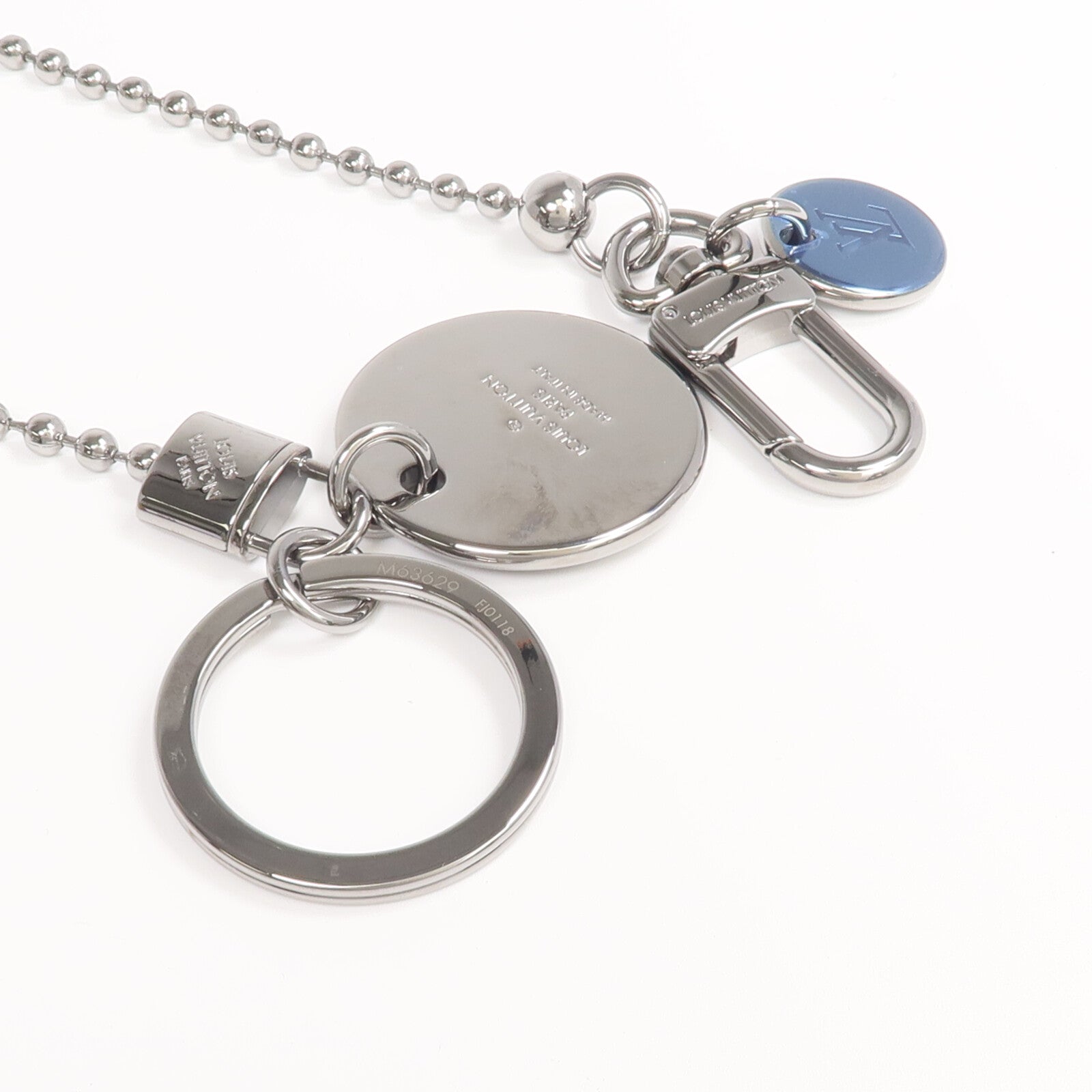 LOUIS VUITTON 金屬/Monogram Eclipse Portecle Chaine Monogram ID錢包鏈