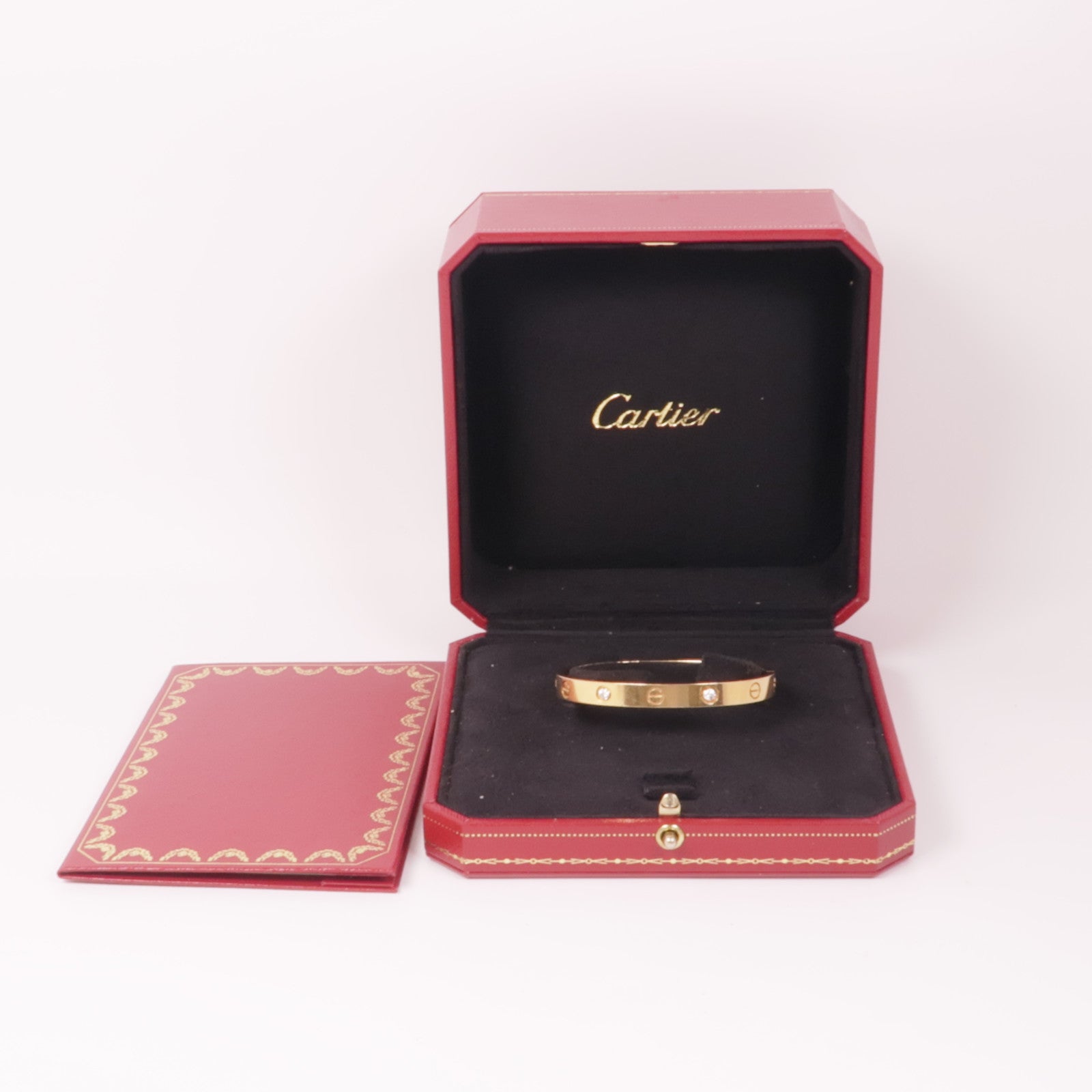 CARTIER 18K黃金Love Bracelet鑽石手鐲Cartier#16