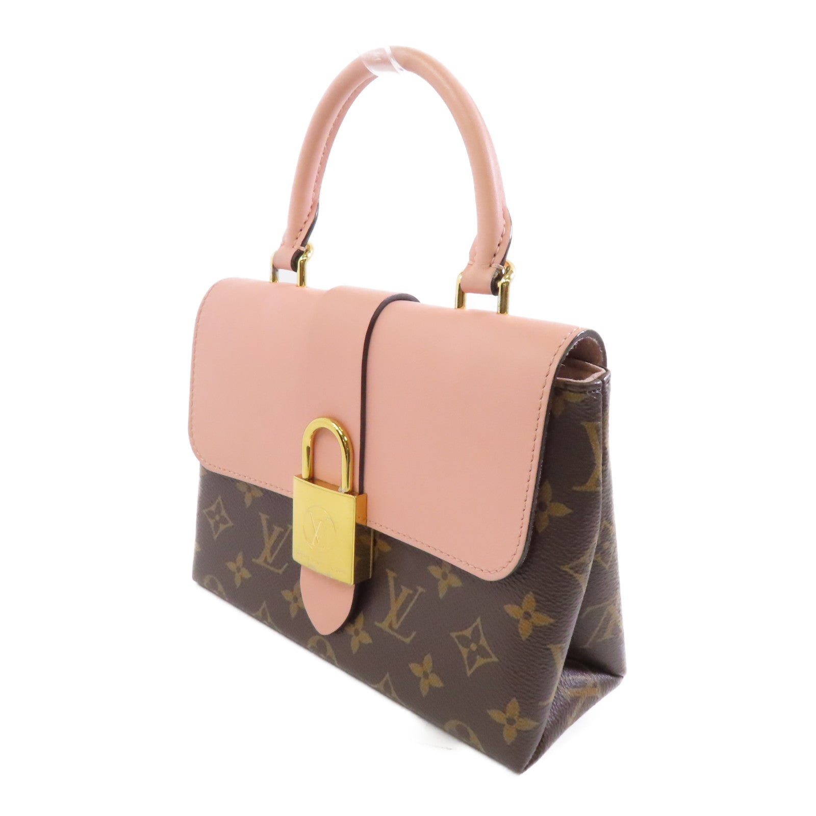 LOUIS VUITTON Monogram Locky BB金扣手挽肩背兩用袋粉紅色