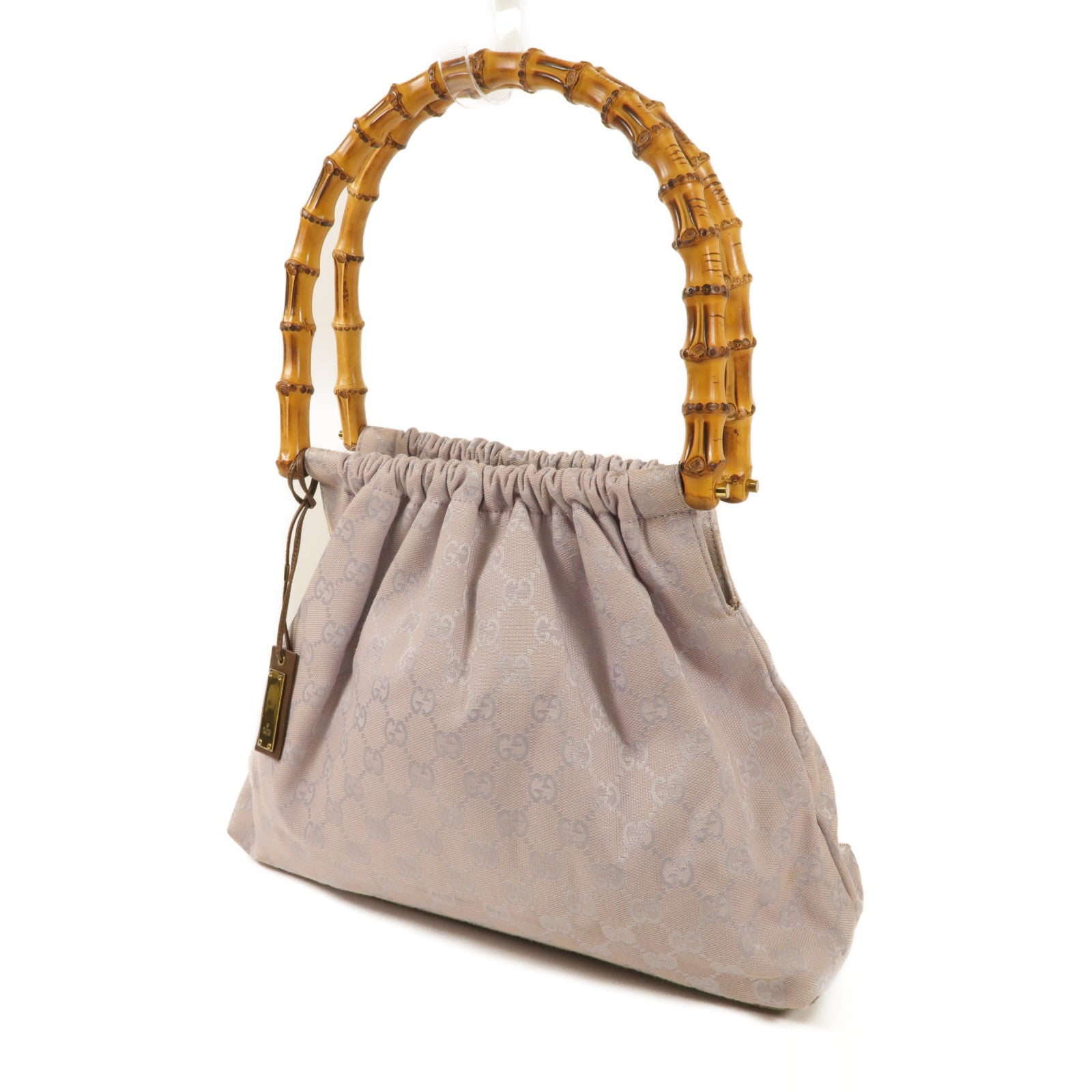 GUCCI 帆布Bamboo Bag肩背袋