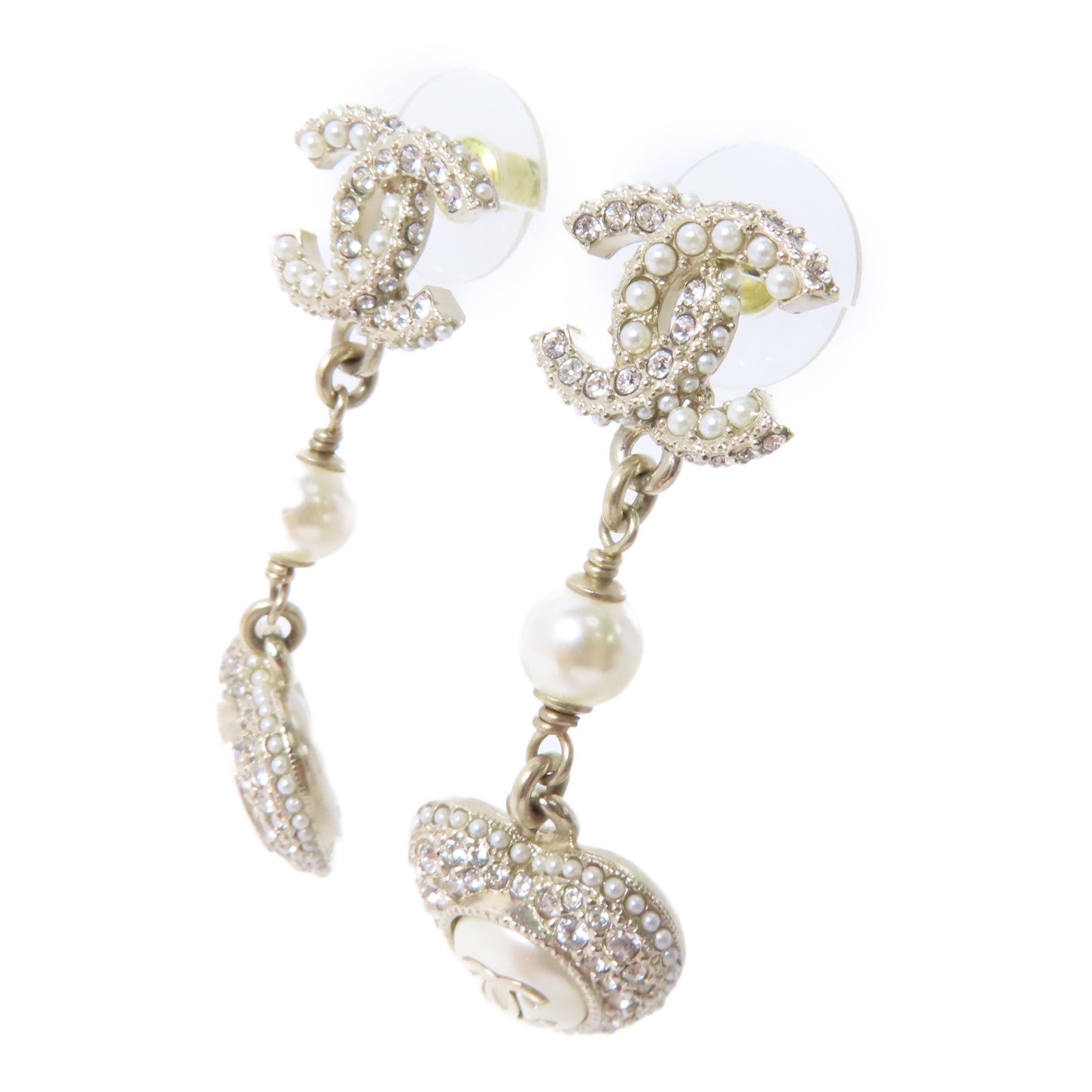 CHANEL PVC/金屬Earrings耳環金色/透明
