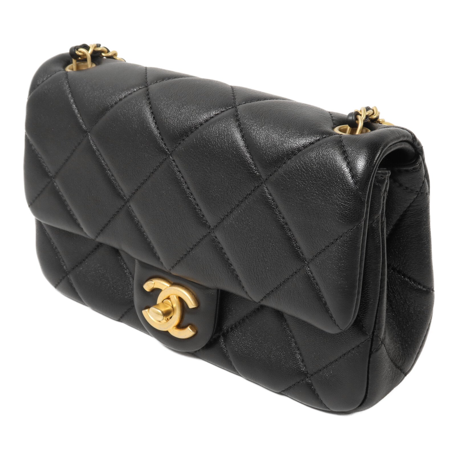 CHANEL 羊皮皮革Chain Shoulder鏈帶肩背袋