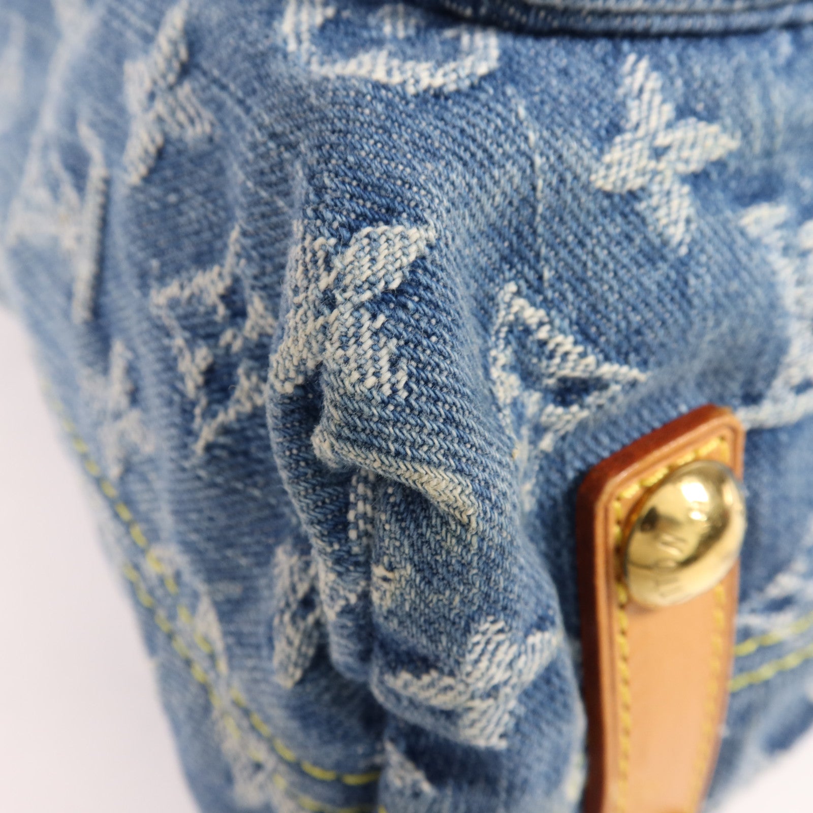 LOUIS VUITTON Monogram Denim Baggy GM金扣肩背袋