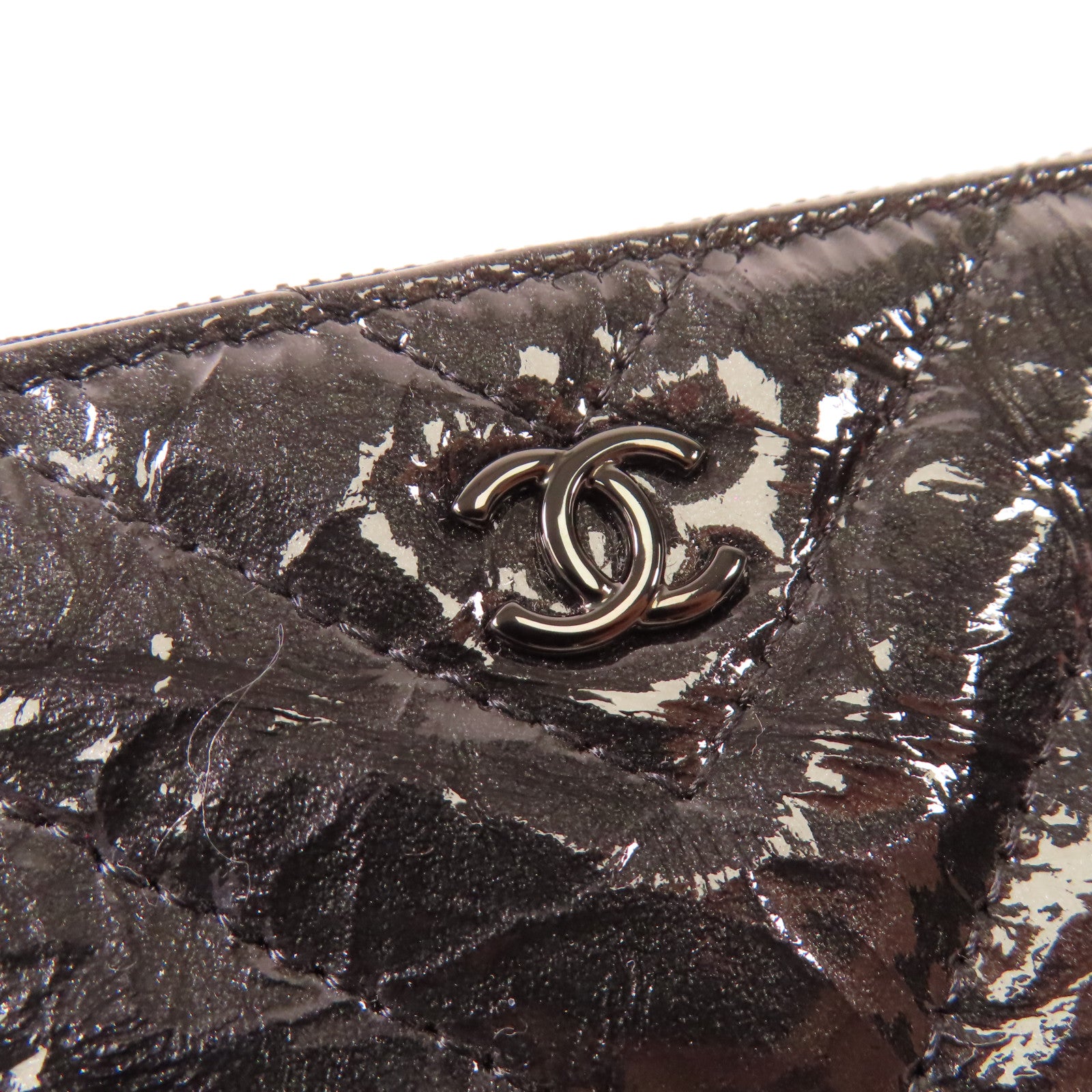 CHANEL 漆皮皮革Pouch手拿包
