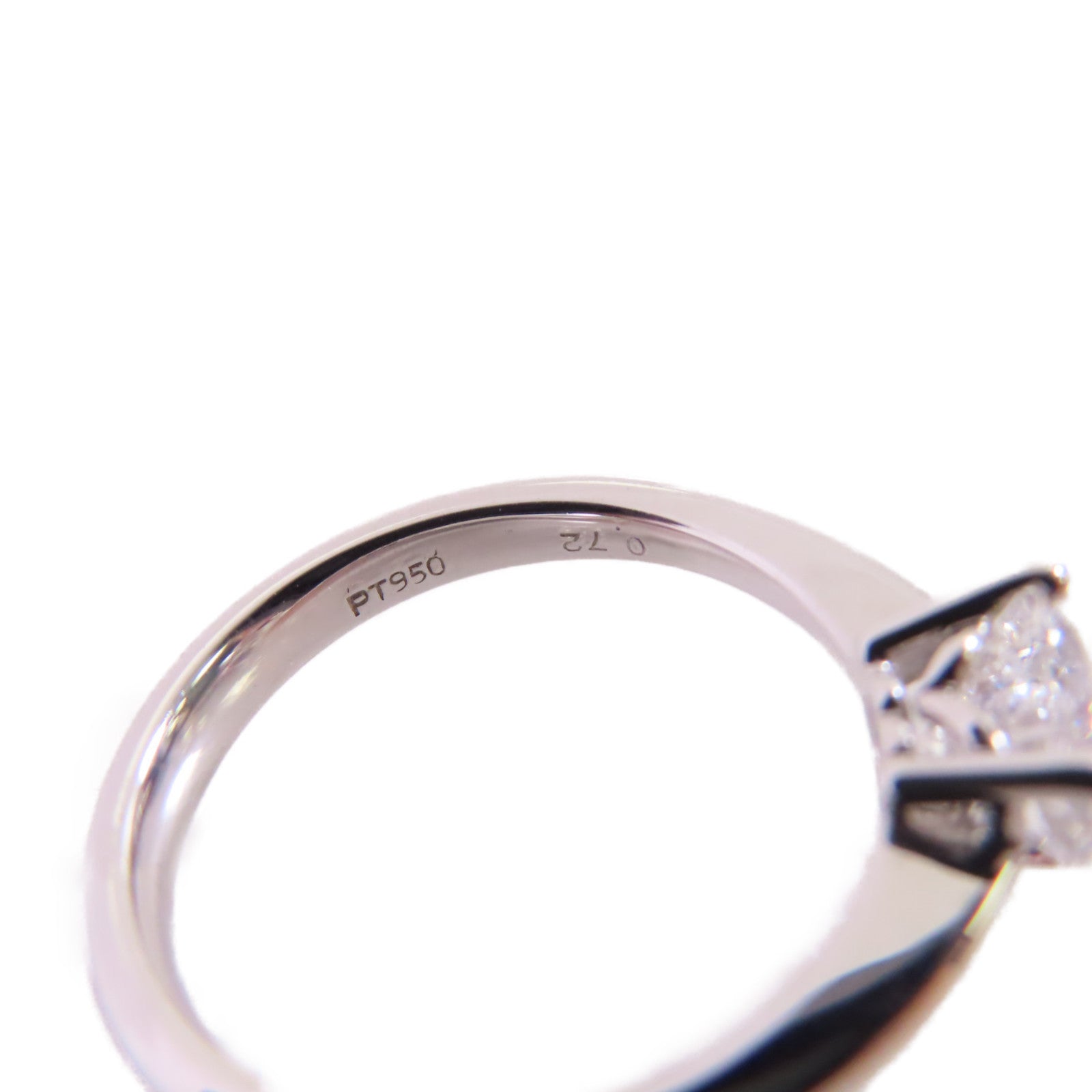JEWELRY PT950鉑金/0.72ct鑽石Diamond Ring戒指US#4.75