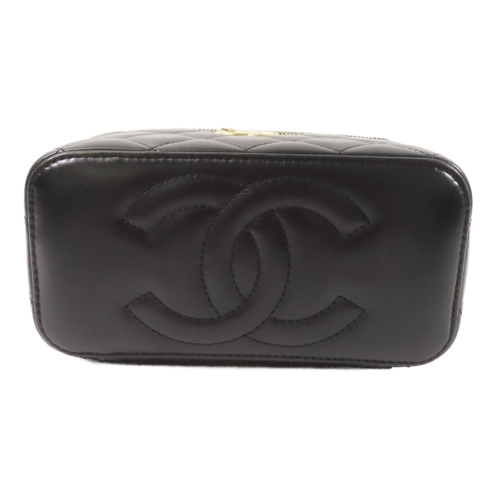 CHANEL 羊皮皮革Vanity Case鏈帶肩背袋