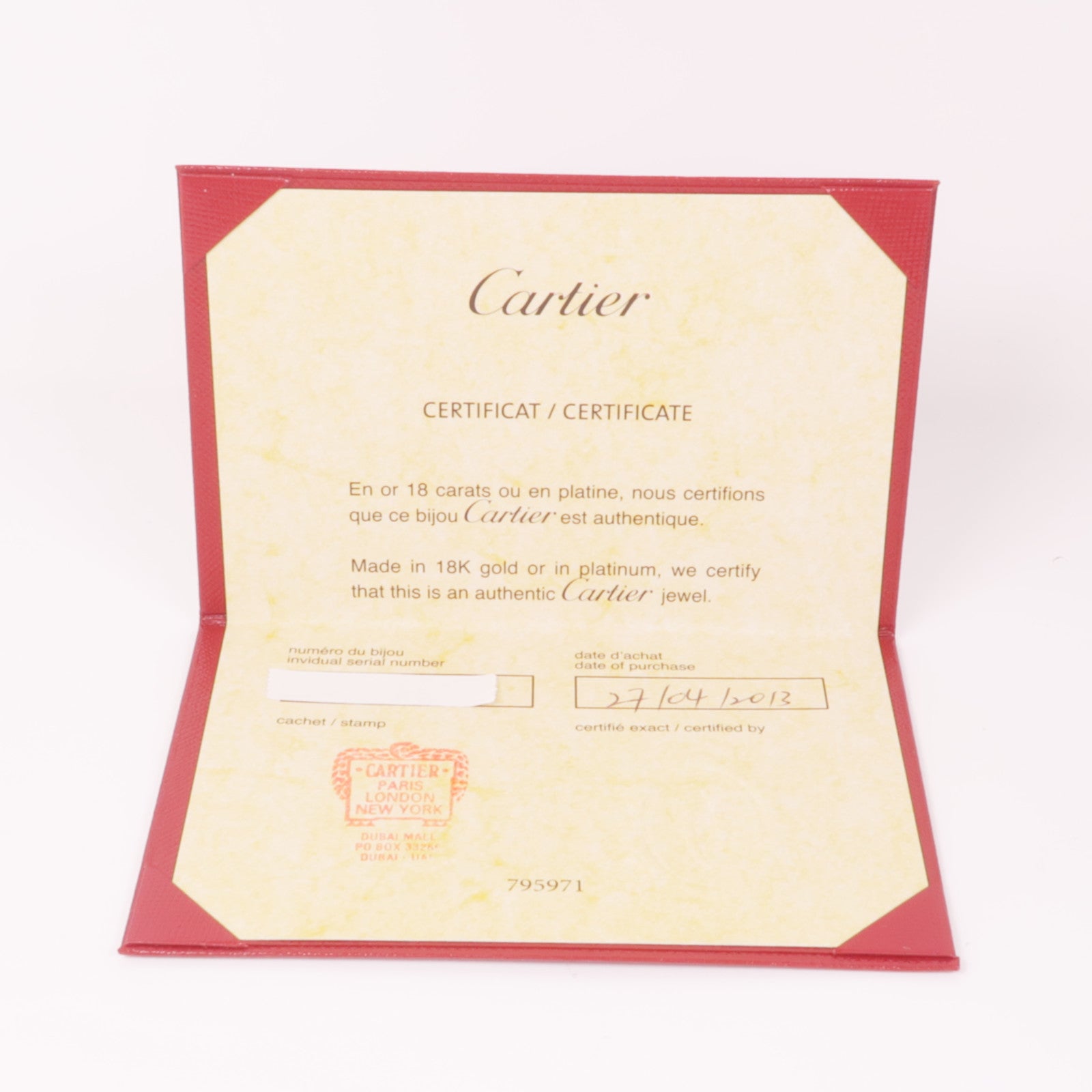 CARTIER 18K黃金Love Bracelet鑽石手鐲Cartier#16