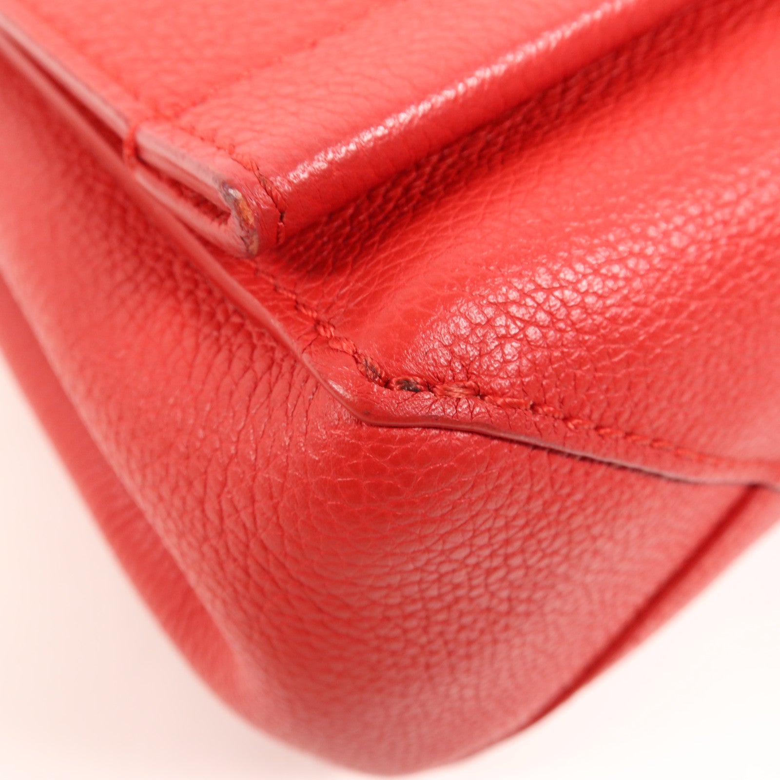 LOUIS VUITTON 牛皮皮革Lock Me II BB銀扣鏈帶手挽肩背兩用袋