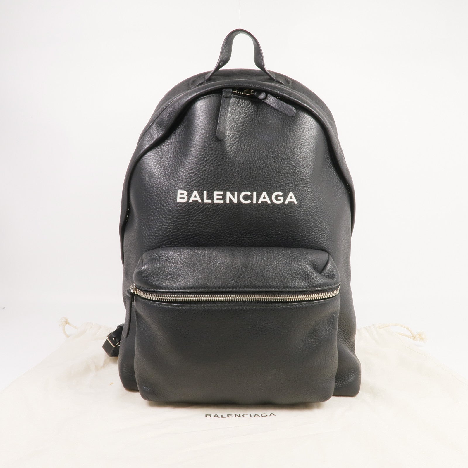 BALENCIAGA 牛皮皮革Everyday Backpack銀扣背包
