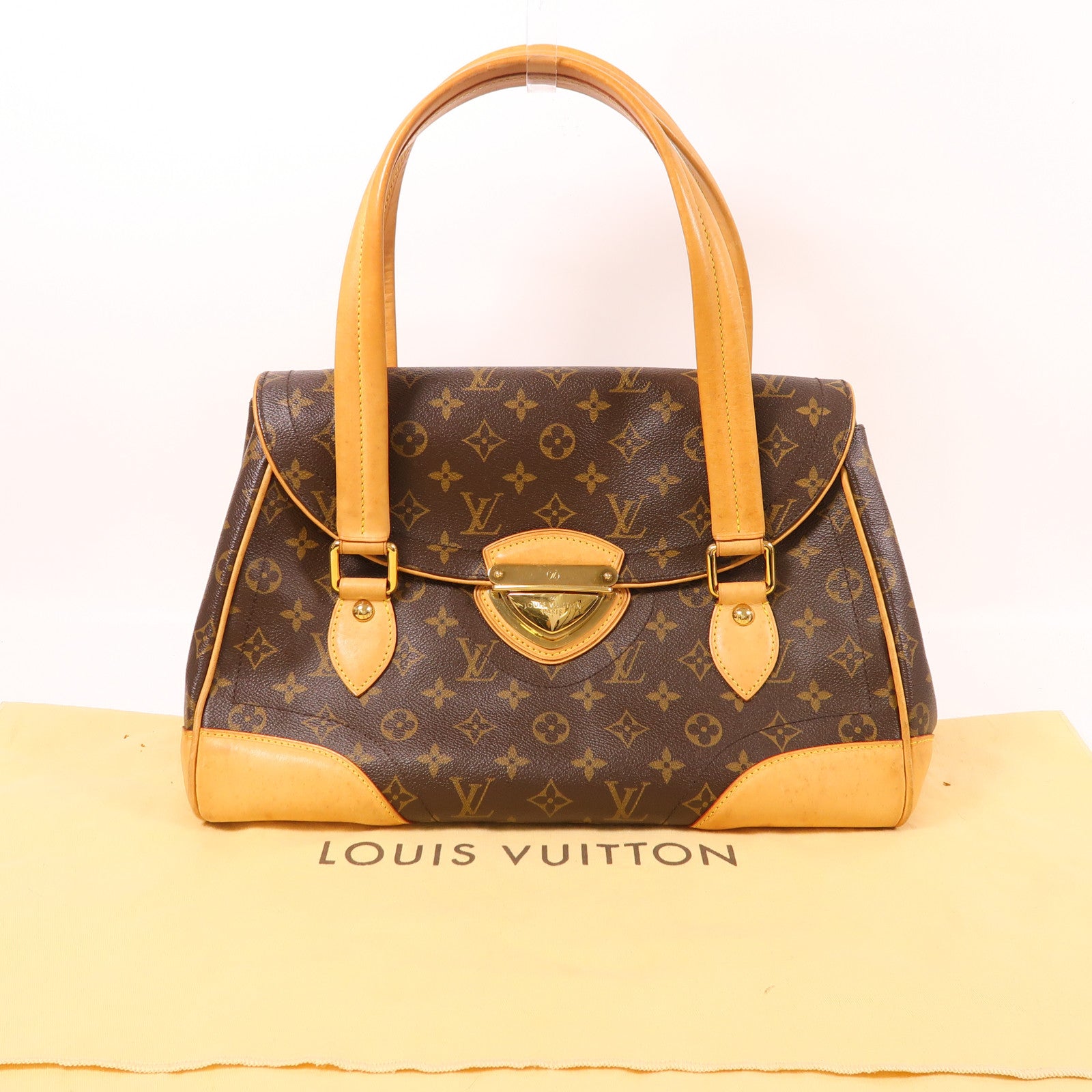 LOUIS VUITTON LV GHW Beverly GM Shoulder Bag Handbag M40120 Monogram Brown