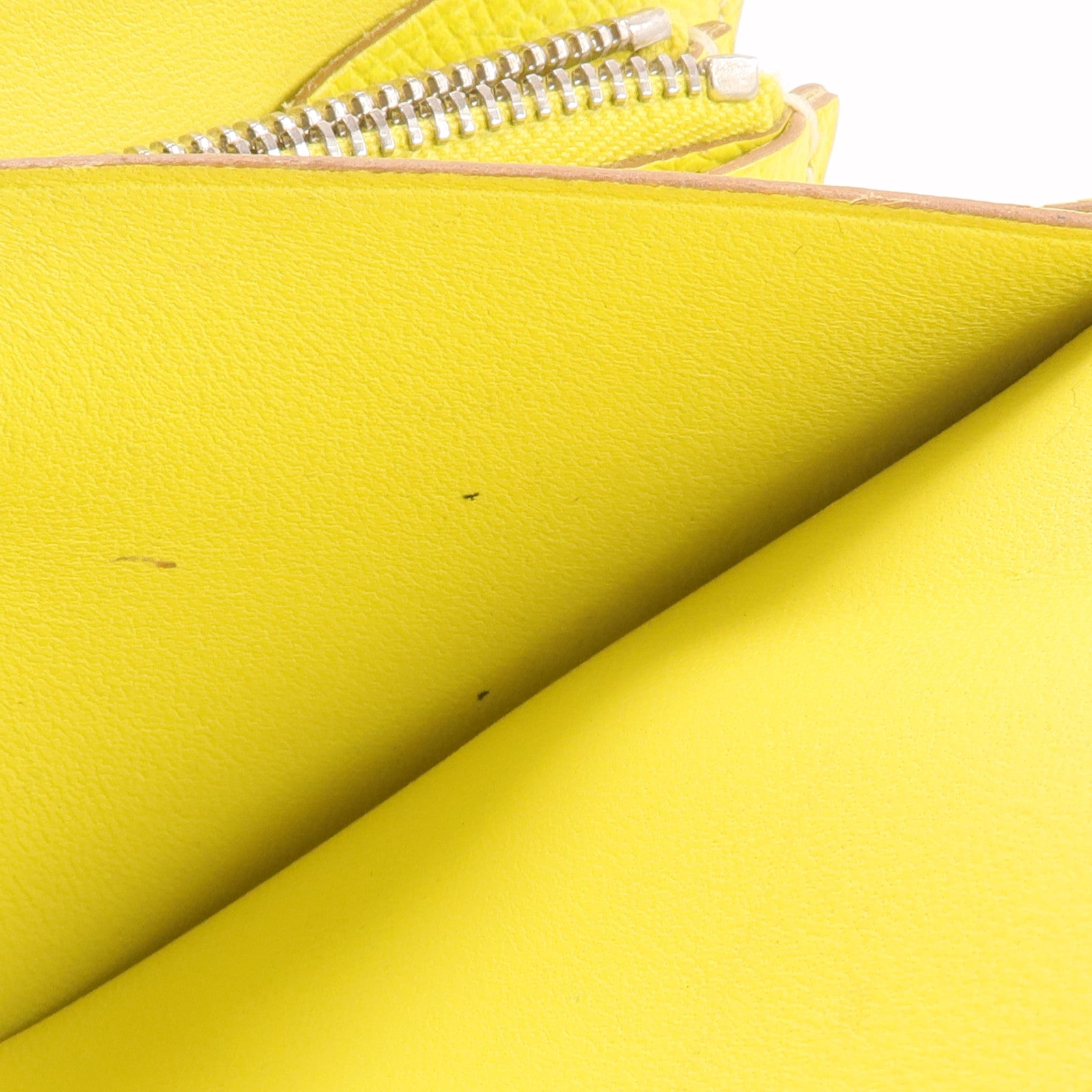 HERMES Epsom皮革Constance Slim Wallet錢包Lime