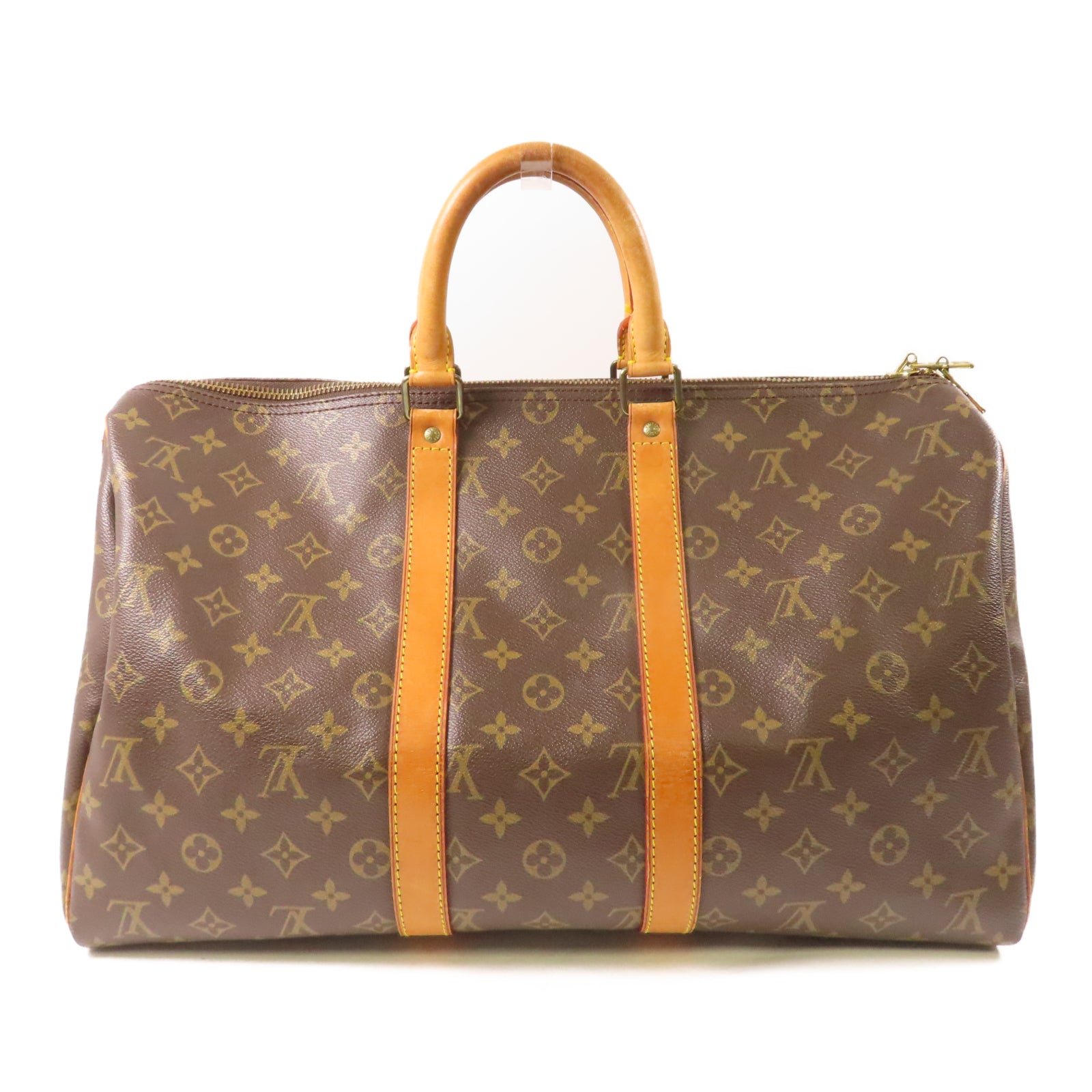 LOUIS VUITTON Monogram Keepall 45 Boston Bag金扣手挽袋啡色