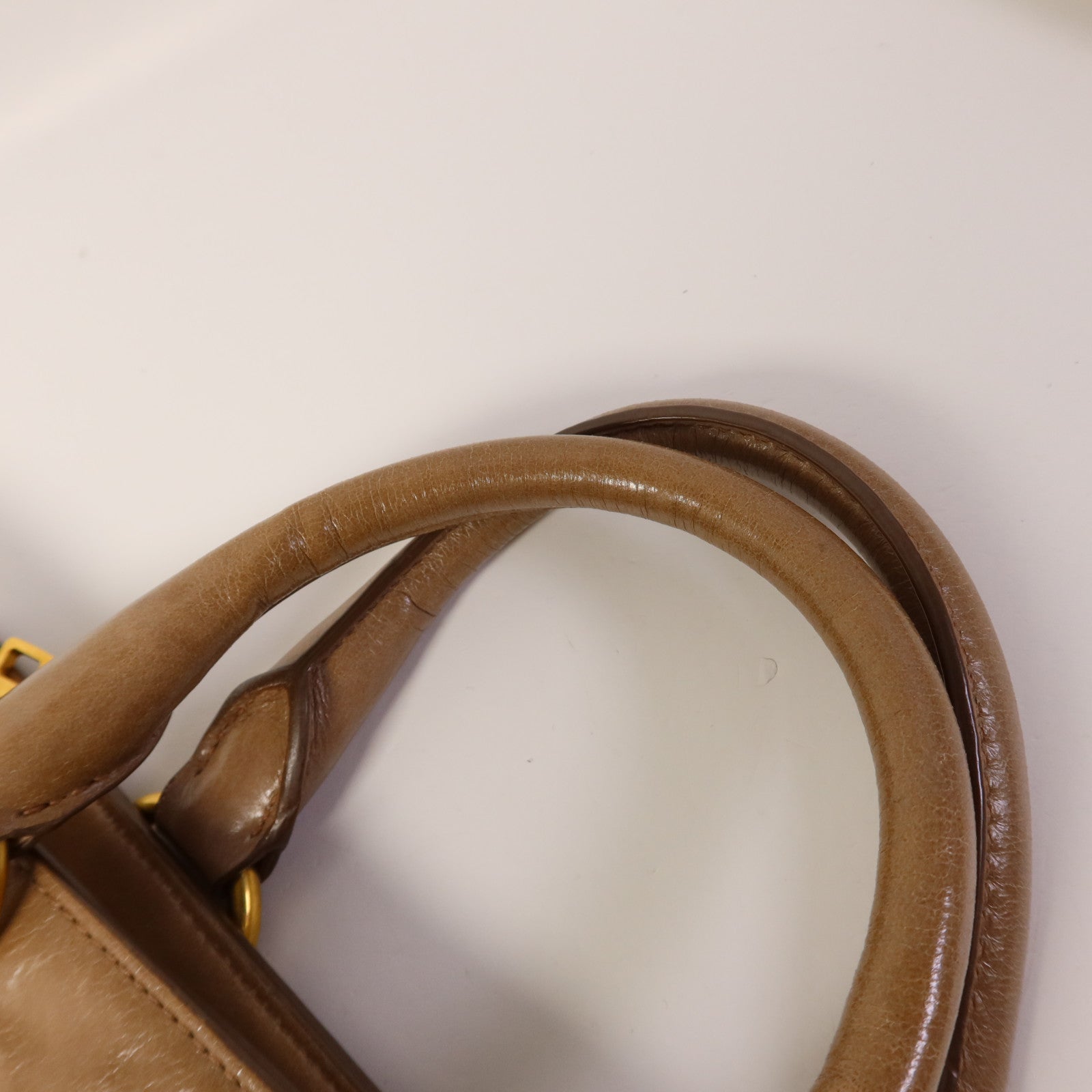 PRADA 牛皮皮革2 Way Shoulder金扣手挽肩背兩用袋