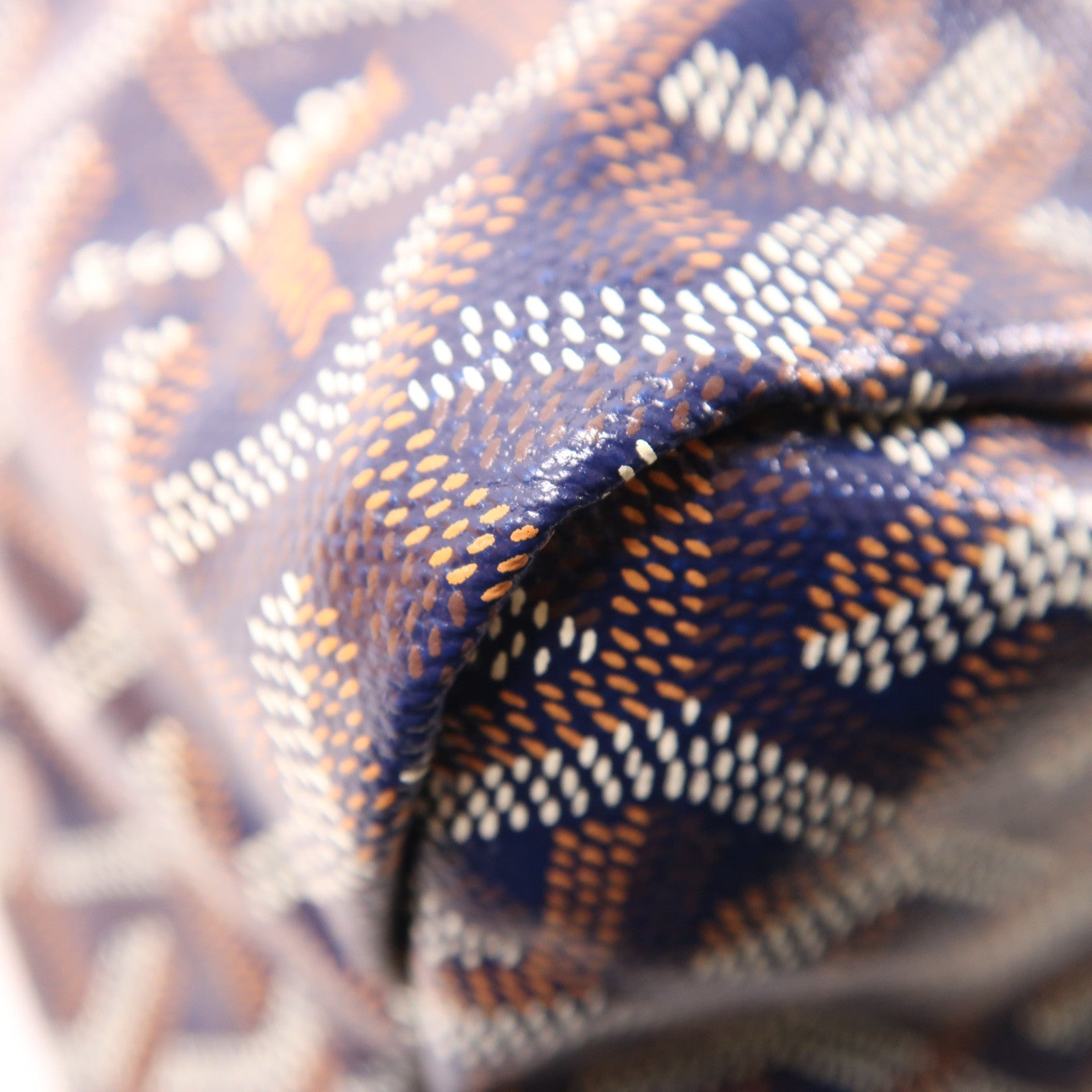 GOYARD 塗層帆布Bohème Hobo銀扣肩背袋深藍色