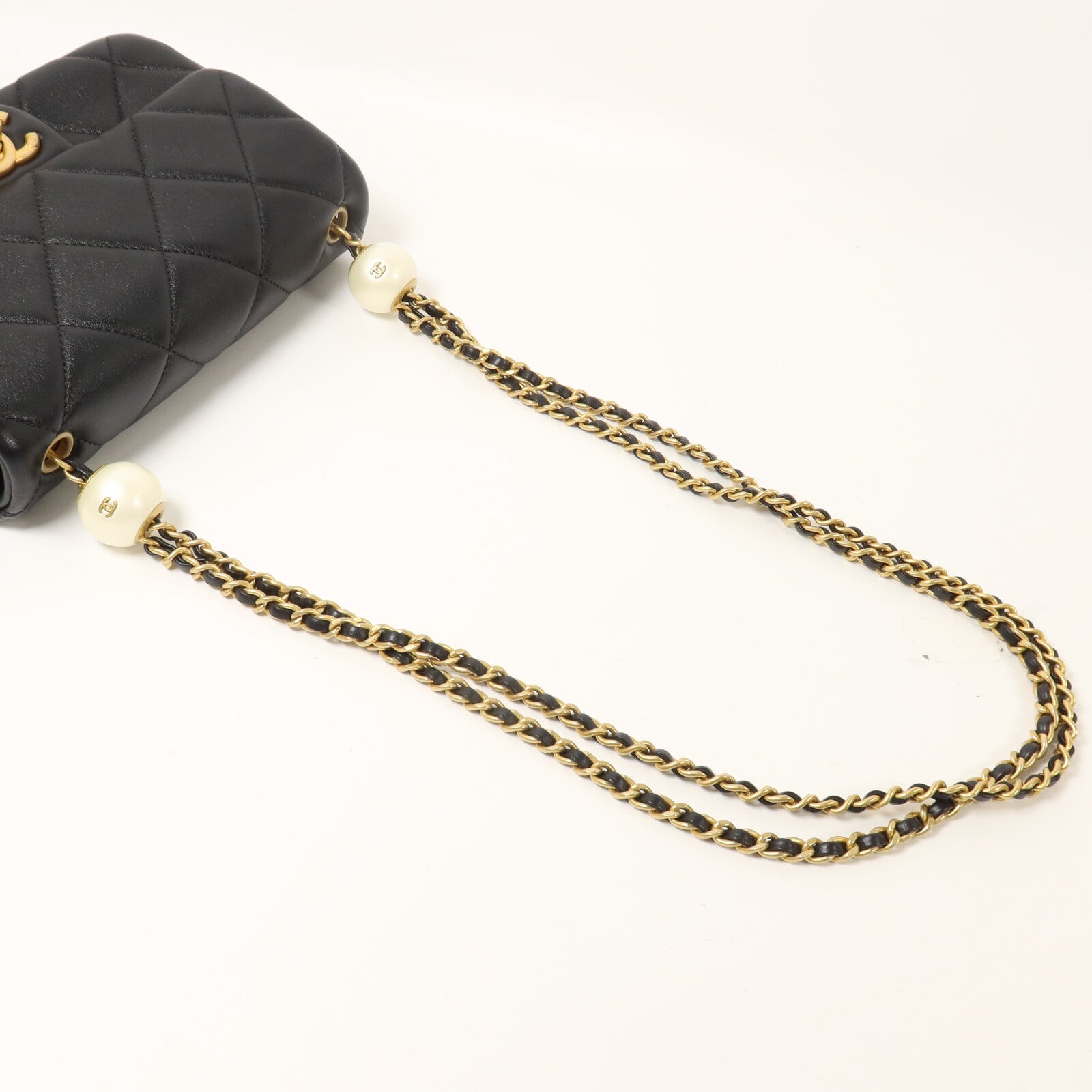 CHANEL 羊皮皮革Chain Shoulder鏈帶肩背袋