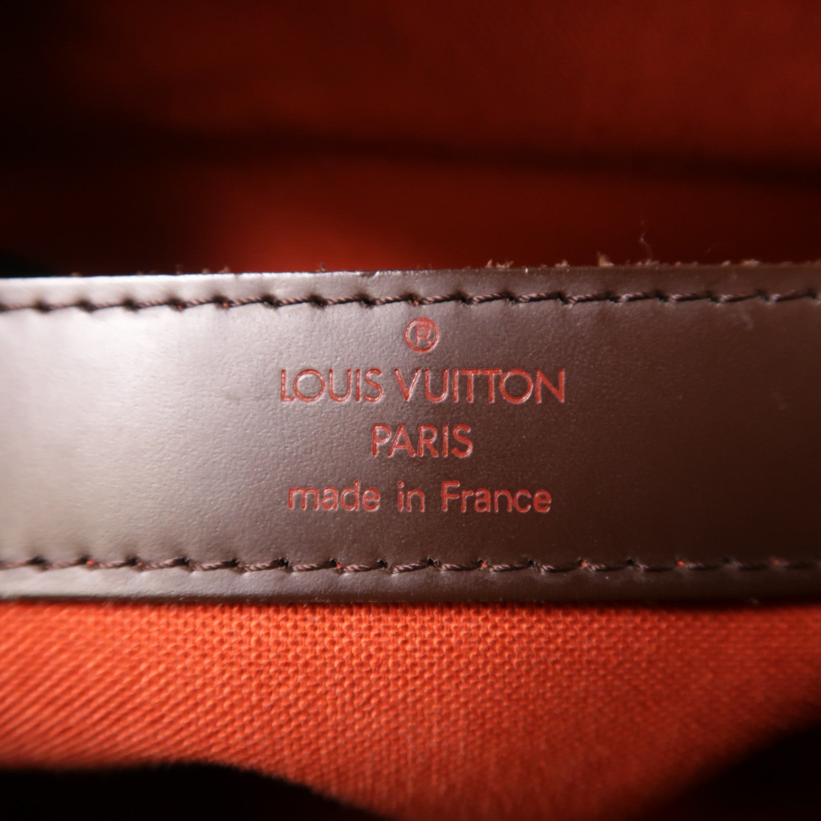 LOUIS VUITTON Damier Naviglio金扣肩背袋棕色