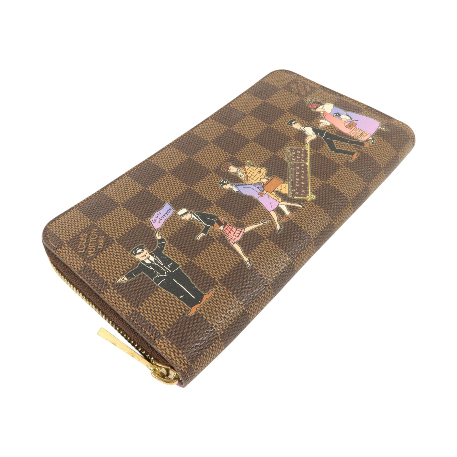 LOUIS VUITTON Damier Zippy金扣長錢包