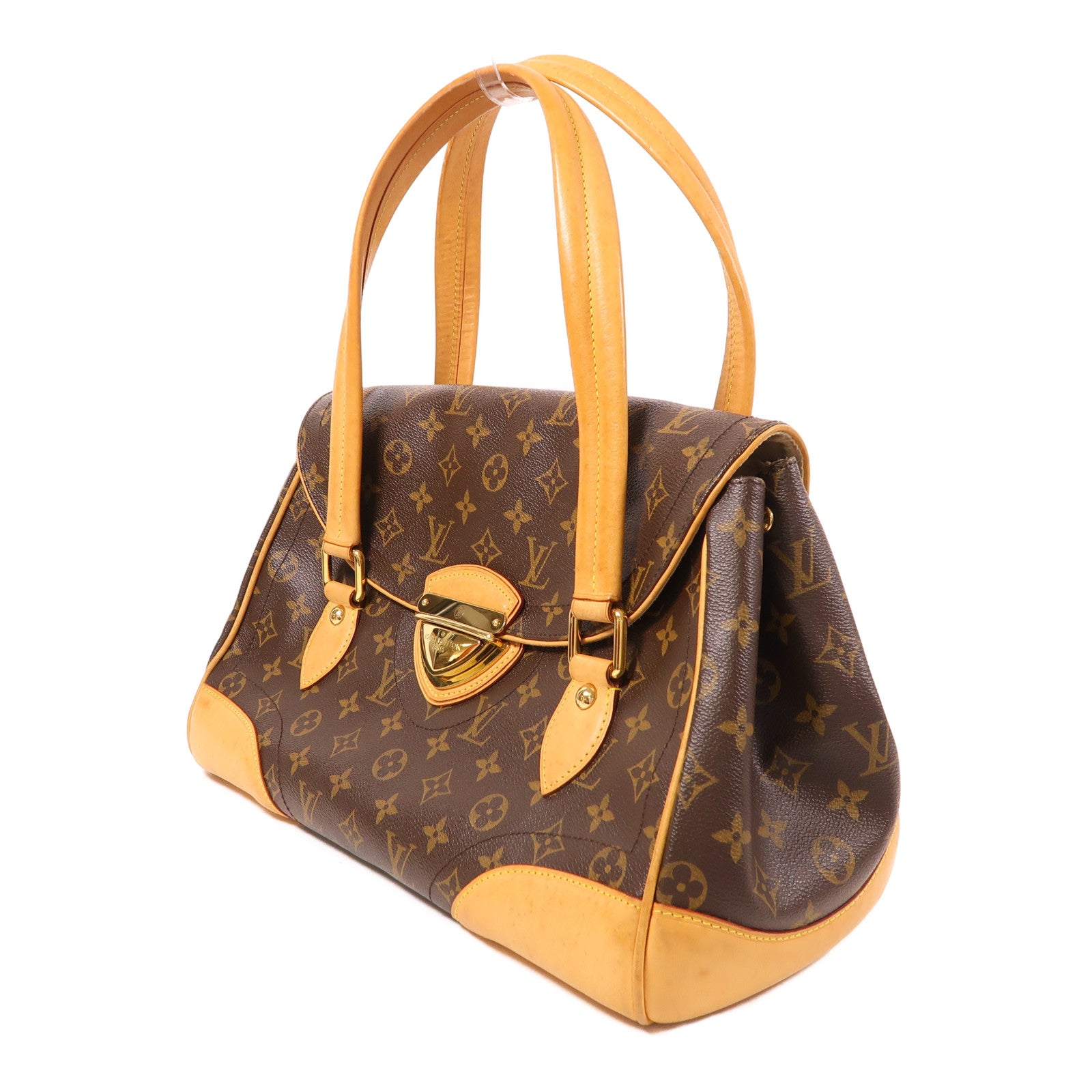 LOUIS VUITTON Monogram Beverly GM金扣手挽袋/肩背袋棕色