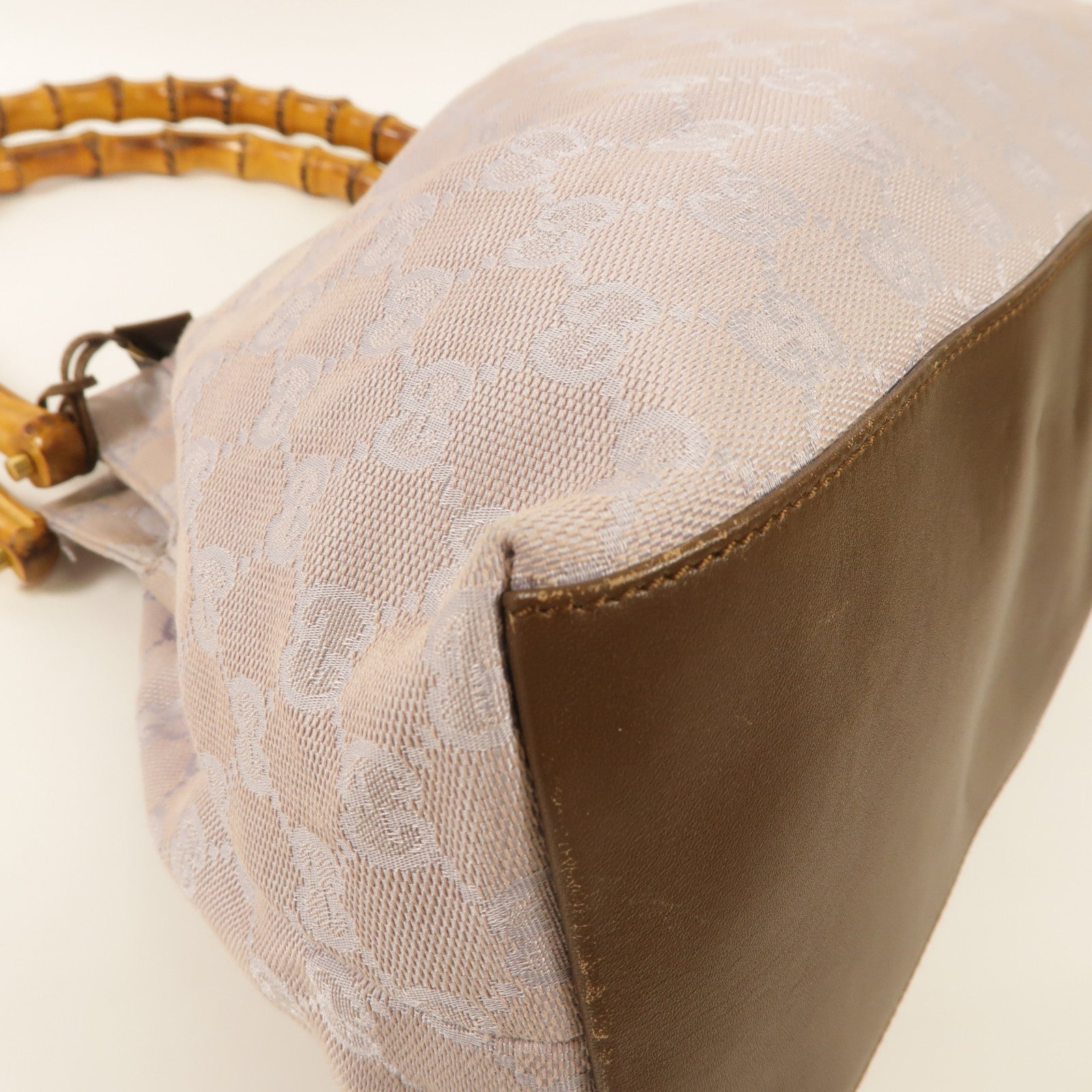 GUCCI 帆布Bamboo Bag肩背袋